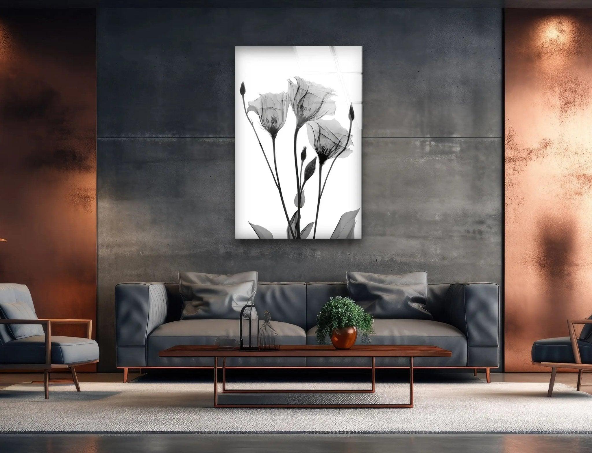 Albert Koetsier Tulip Tattoo Glass Wall Art - Handmade Stained Glass Window Decor for Living Room, Bedroom & Office - Perfect Gift for Home Decor Lovers