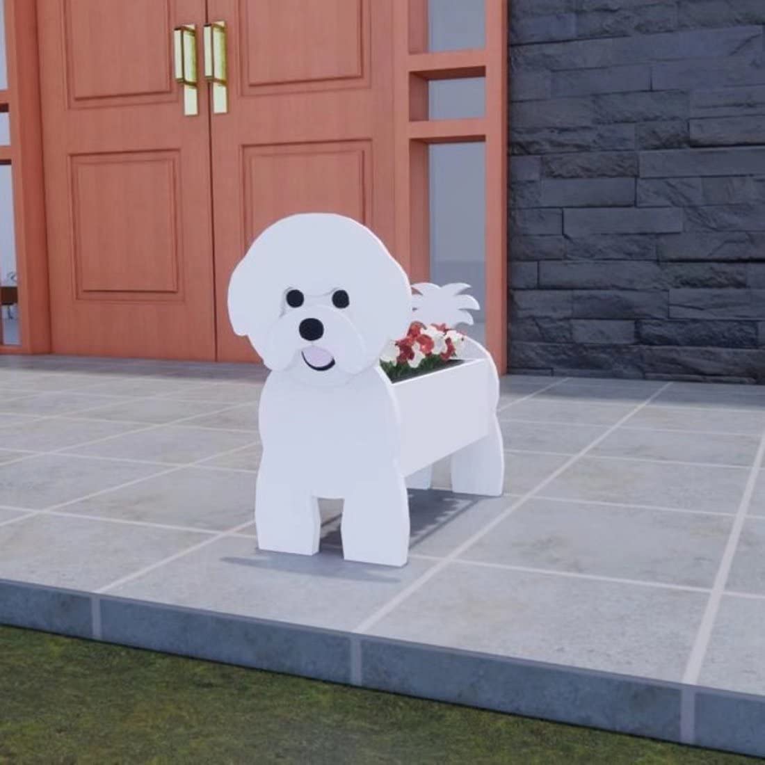 Cute Dog Shaped Planter - Large Cartoon Animal Flower Pot for Home, Office & Garden Decor - Perfect for Succulents, Herbs & Small Plants | Hikuma Dog Planter
