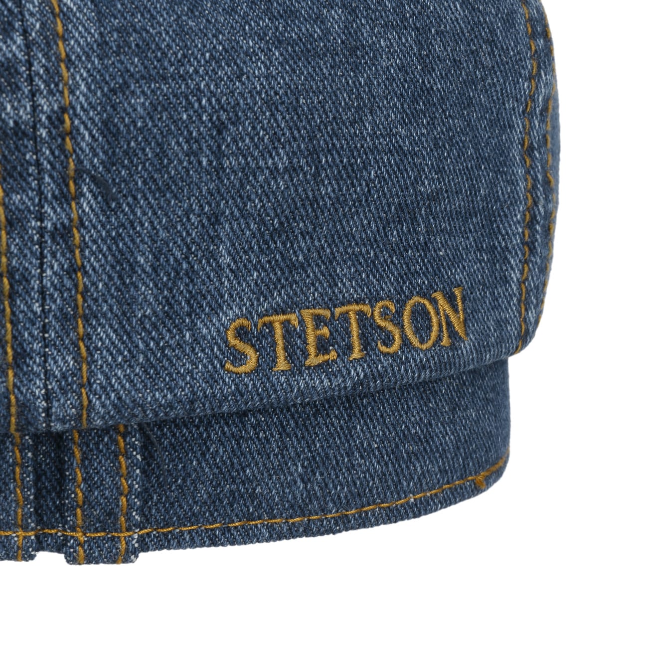 Stetson Hatteras Jeans Flat Cap for Men - Classic Cotton Denim Hat for Casual Wear, Outdoor Activities & Everyday Style