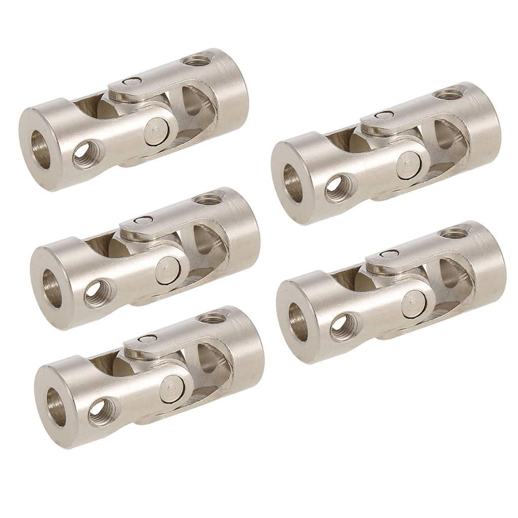 5PCS 4mm to 3.17mm Full Metal Universal Joint Cardan Couplings for RC Cars - Durable Remote Control Car Parts & Accessories for Hobby RC Vehicles, Toy Cars - Perfect for Kids' RC Racing, Off-Road Bashing and DIY Repairs