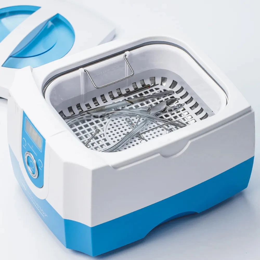 MicroStop Professional Ultrasonic Cleaner for Jewelry, Glasses & Dentures - Powerful 120W Stainless Steel Cleaning Machine for Home & Commercial Use