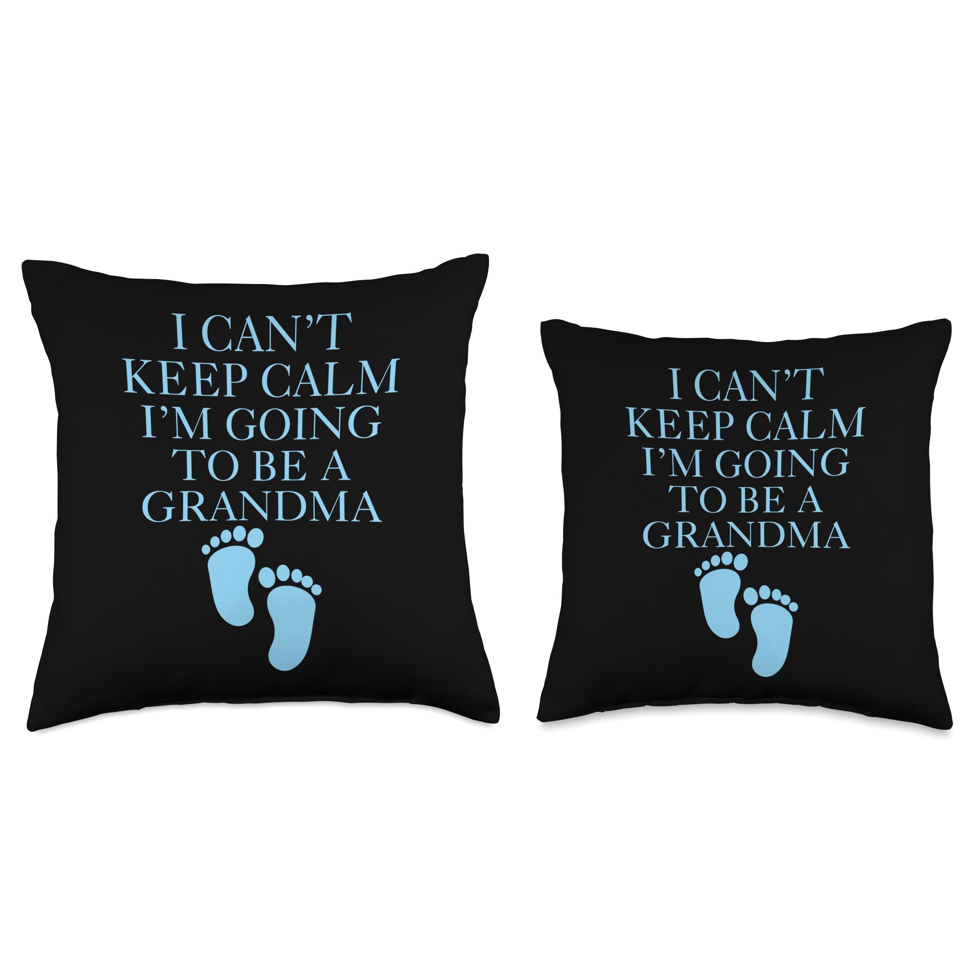 Boys Baby Shower Keep Calm Throw Pillow - Perfect Gift for Grandma