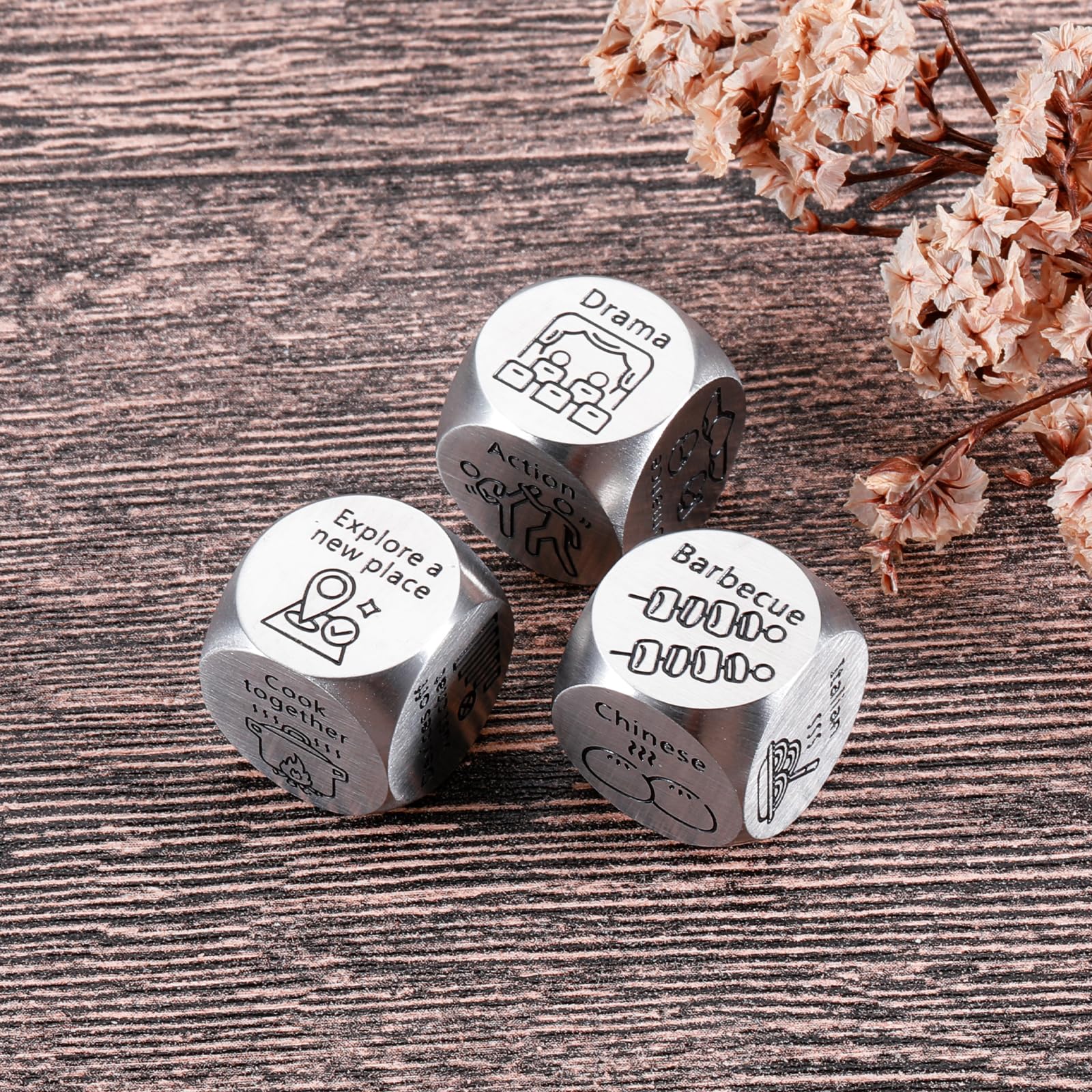 Fun Adult Stocking Stuffers & Couples Gifts - Naughty Dice Game for Date Night, Anniversary, Birthday, Valentine's Wedding (Him/Her, Boyfriend/Girlfriend, Husband/Wife) - Perfect for Romantic Evenings & Spicing Up Relationships
