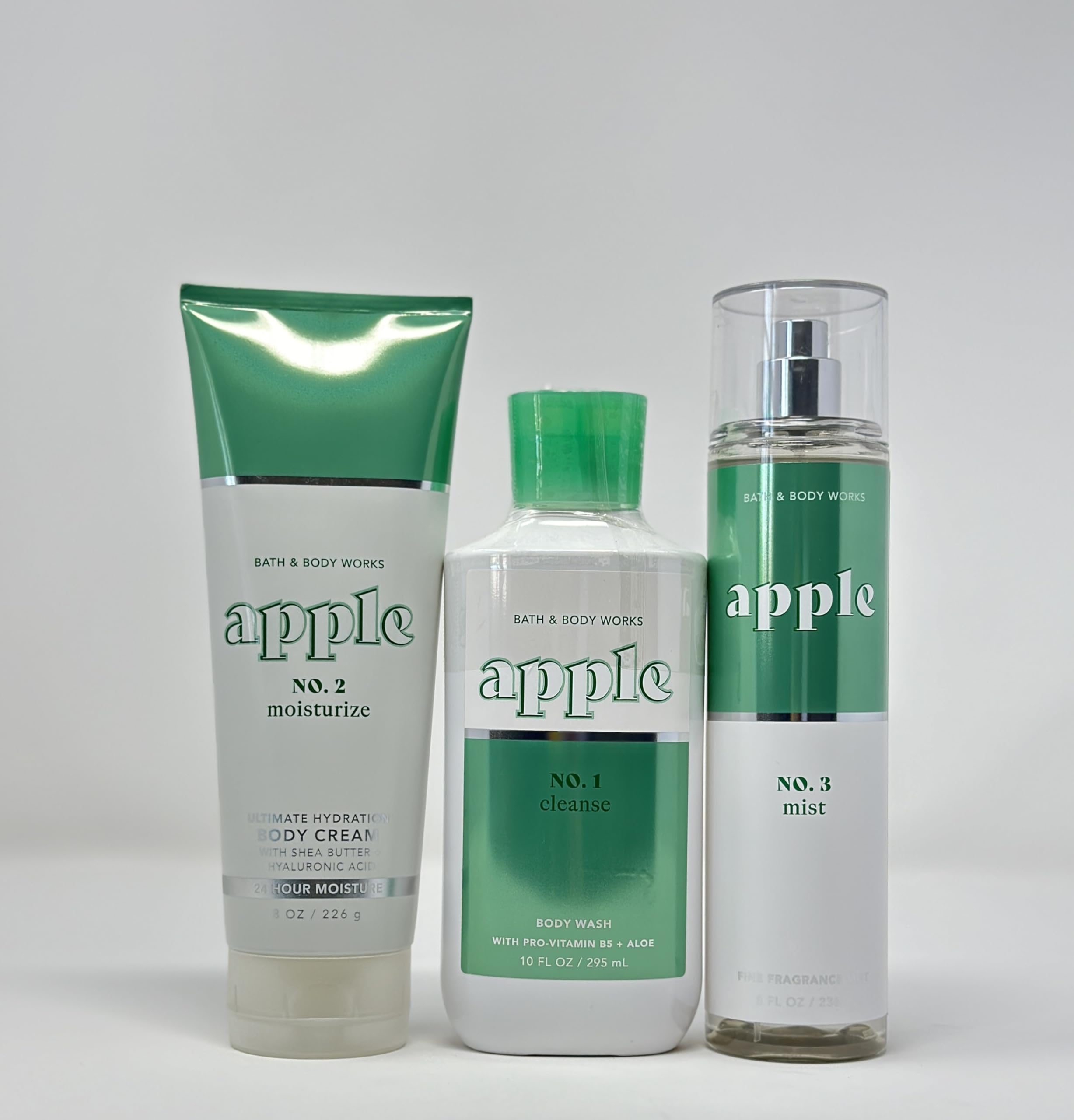 Apple Scented Bath & Body Gift Set - Fragrance Mist, Hydrating Body Cream & Body Wash (3-Piece Bundle) | Fresh Apple, Strawberry & Rain Scents | Perfect for Self-Care, Gifts & Spa Days