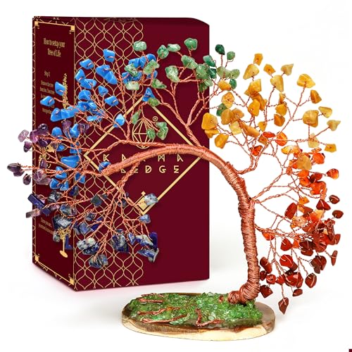 6- 7 Chakra Slice Base Tree 100 Beads