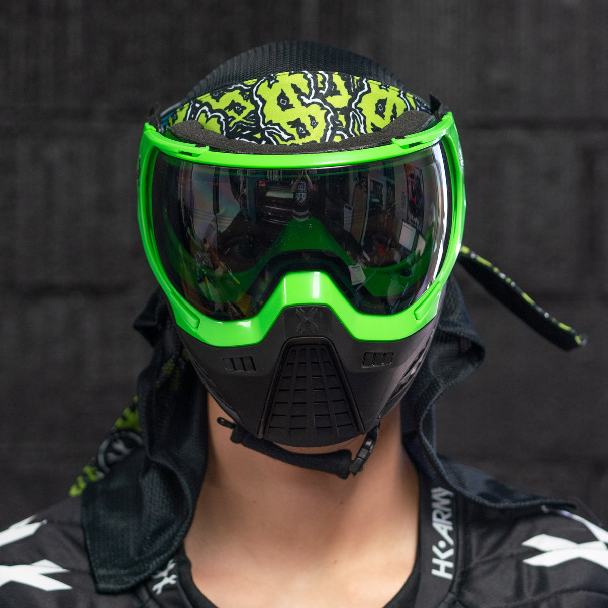 KLR Goggle Blackout Neon Green/Black - Anti-Fog Snowboard & Ski Goggles for Men & Women - UV Protection for Winter Sports & Outdoor Activities