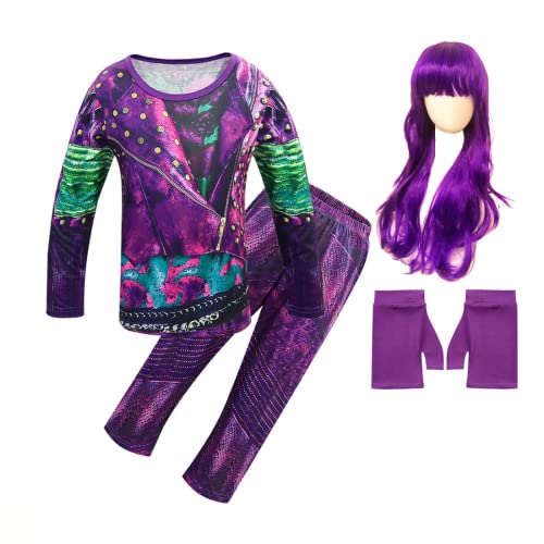 Purple Sets+wig+gloves