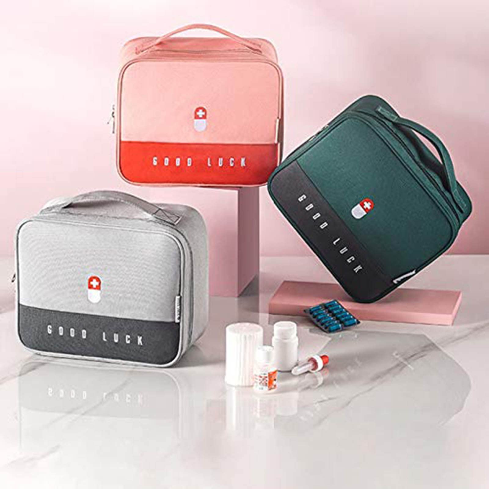 Professional Empty First Aid Haversack Bag - Compact Medical Supplies Kit with Inner Dividers for Home, Nurse, Camping & Emergency Preparedness | Durable & Portable First Aid Organizer