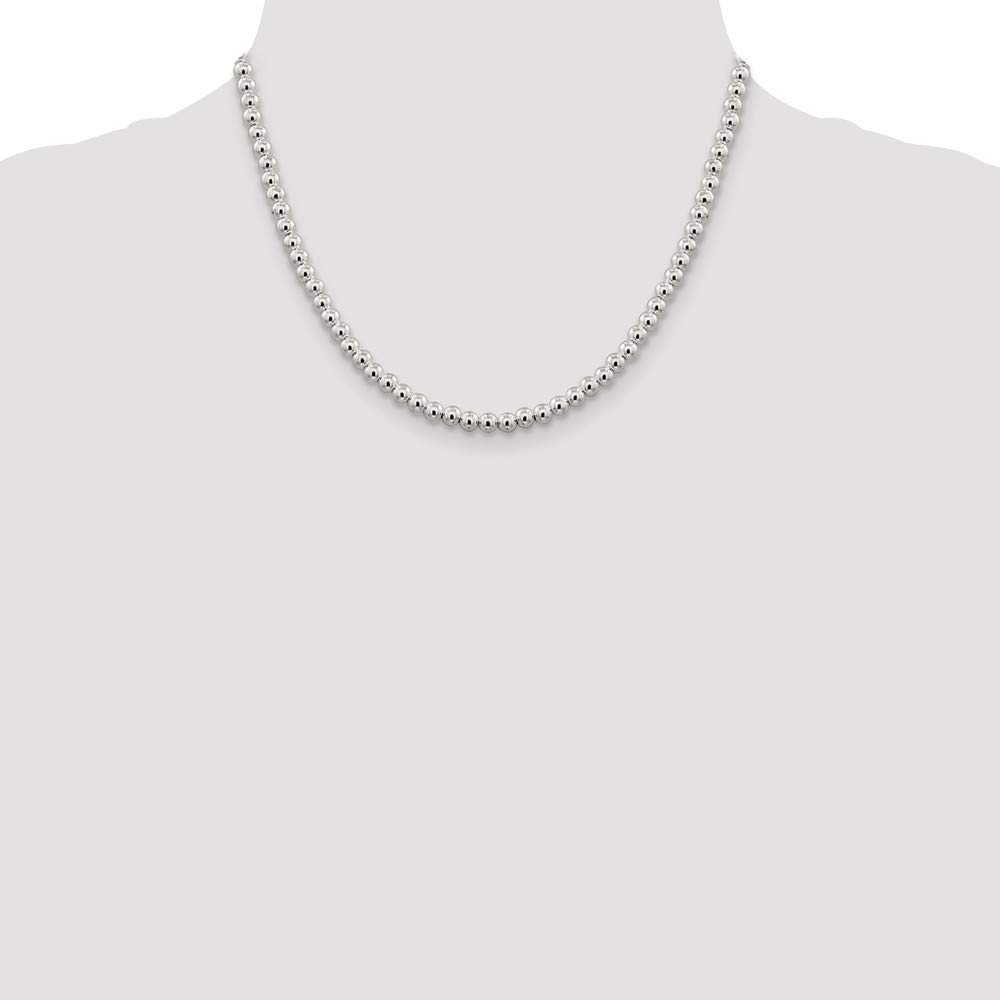 925 Sterling Silver 5mm Beaded Box Chain Necklace with Secure Lobster Clasp - Elegant Jewelry Gift for Women, Perfect for Everyday Wear, Parties & Special Occasions
