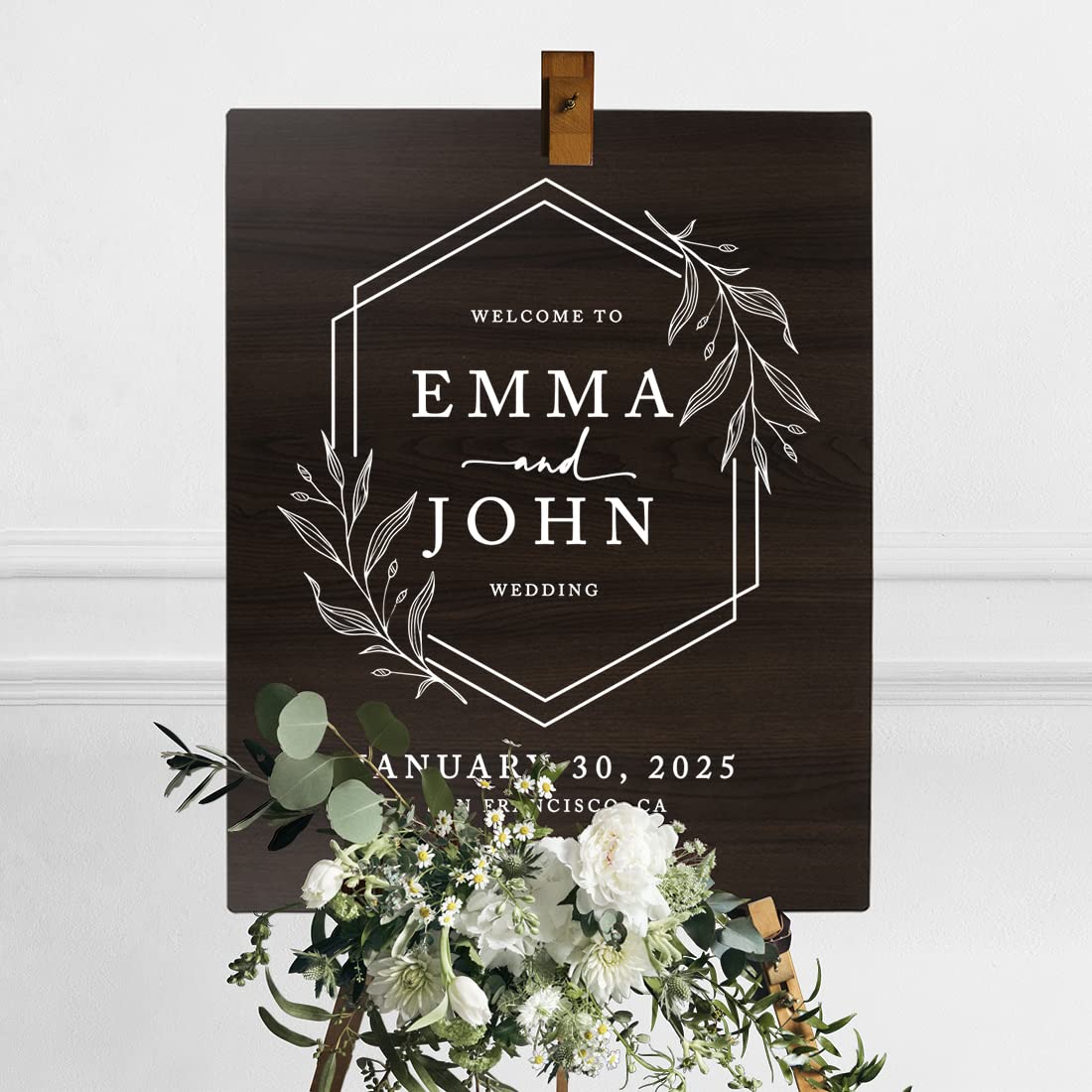 Custom Rustic Wedding Welcome Sign - 16