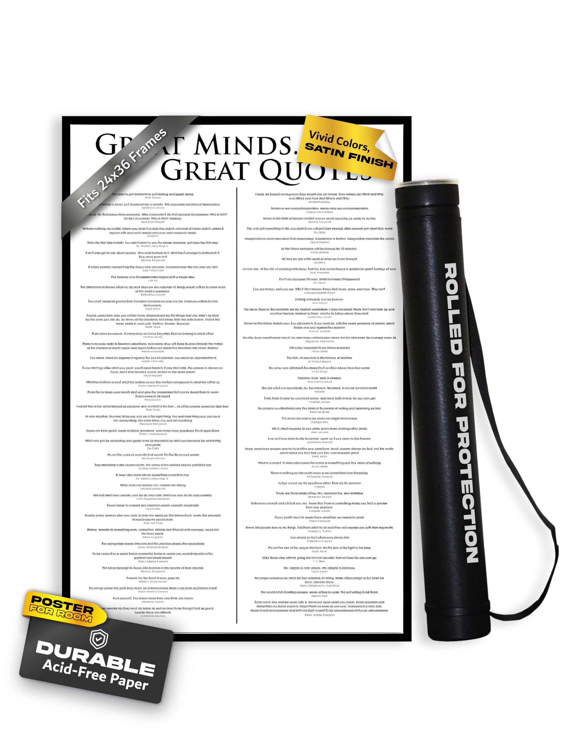 Pyramid America Motivational Canvas Wall Art - Great Minds Great Quotes Poster 24x36 Inch, Office & Meditation Room Decor - Inspirational Zen Wall Art for Home, Office & Workspace