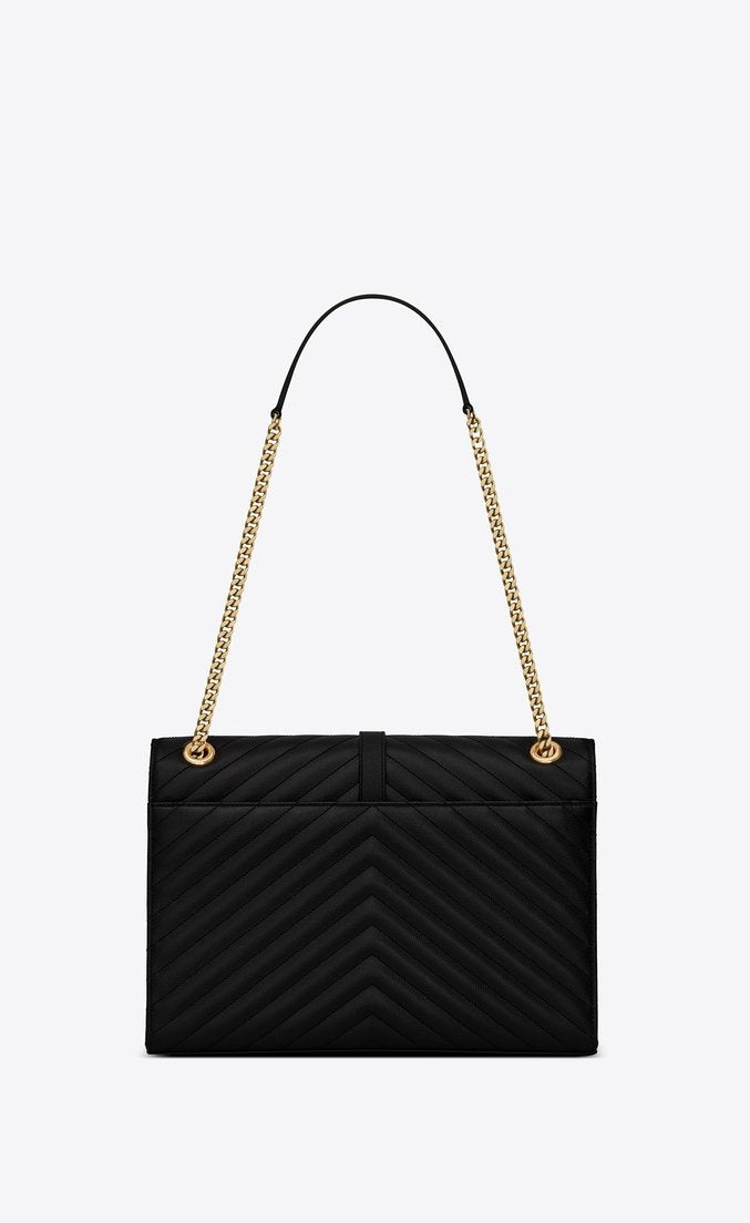 Saint Laurent Classic Medium College Bag - Blue & Gold Monogram Leather Shoulder Bag for Women | Perfect for Work, Travel & Everyday Luxury