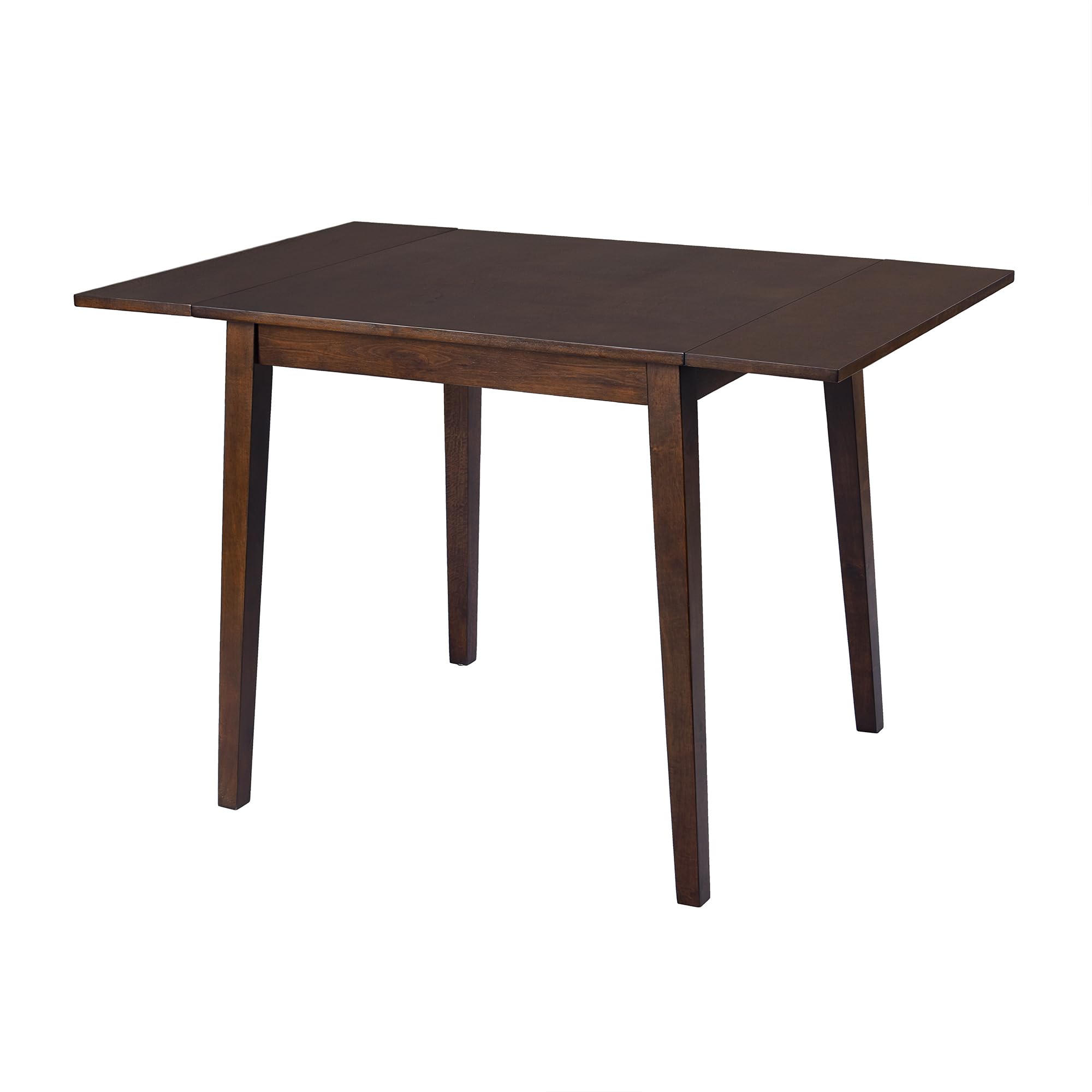 Merax 5-Piece Extendable Dining Table Set with Drop Leaf Table & 4 Padded Chairs - Space-Saving Foldable Design for Small Apartments, Kitchens & Dining Rooms - Rich Brown Finish