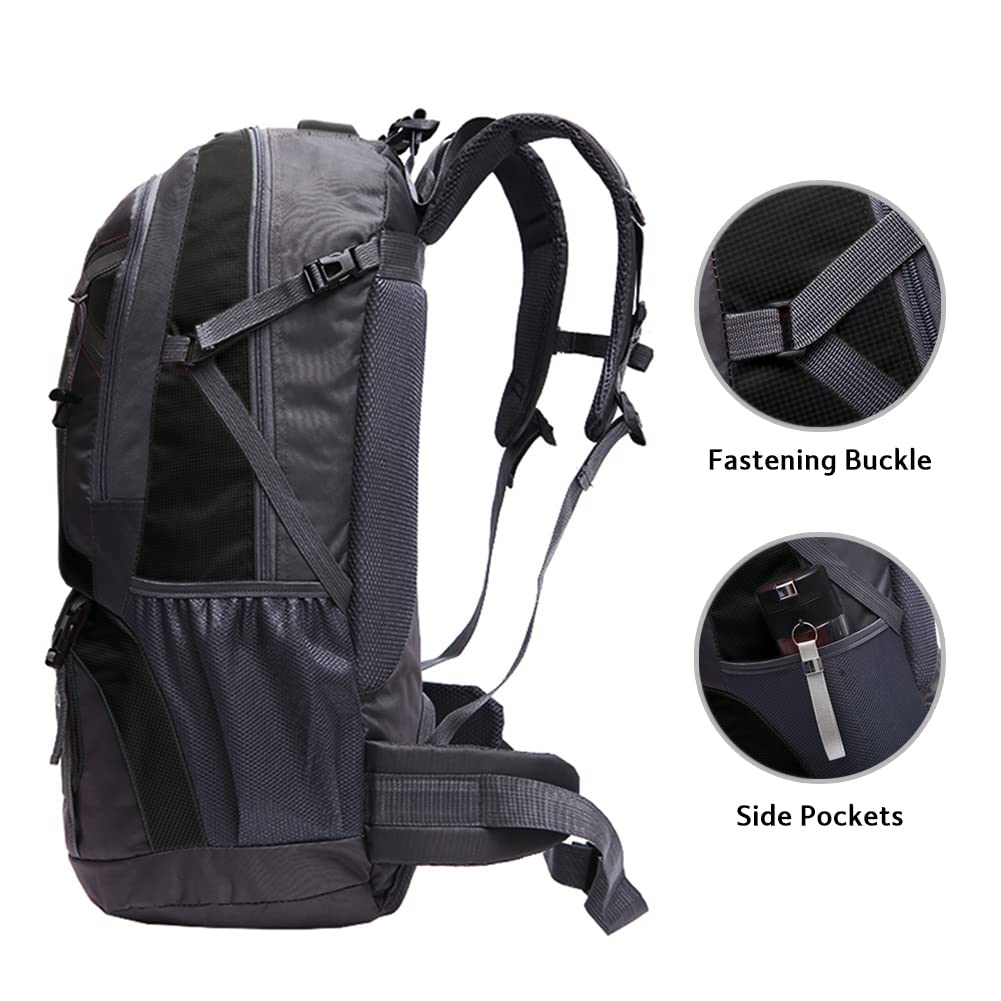 Rojeam 40L/50L/60L/70L Waterproof Hiking Backpack - Lightweight Travel & Camping Backpack for Outdoor Adventures, Trekking & Backpacking Trips