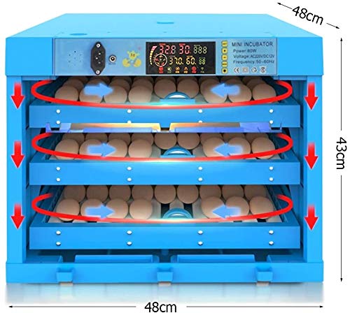 192 Egg Digital Automatic Poultry Incubator - Fully Automatic Hatcher for Chicken, Duck, Goose & Quail Eggs with Temperature Control - Perfect for Home Farming, Hatching Projects & Small Poultry Businesses
