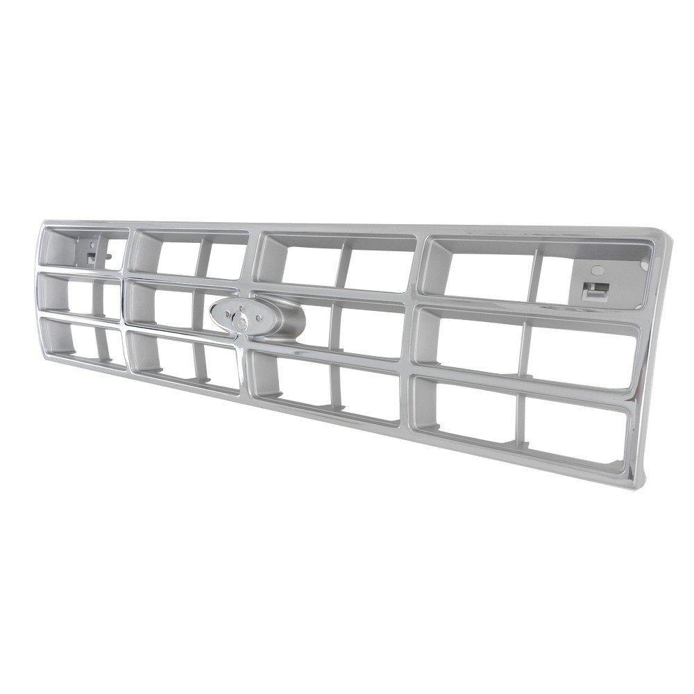 Perfit Liner New Front Chrome Silver Grille Grill Compatible With FORD Ranger Pickup Truck & Bronco II SUV - Fits FO1200150 FOTZ8200D - Upgrade Your Truck's Style for Off-Road Adventures & Daily Commutes