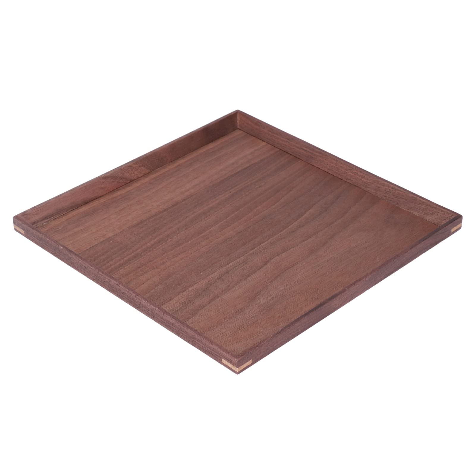 Rustic Wooden Coffee Table Tray - Square Serving Tray in Black Walnut (2 Size Options) - Perfect for Kitchen Countertops, Dining Tables, and Living Room Decor
