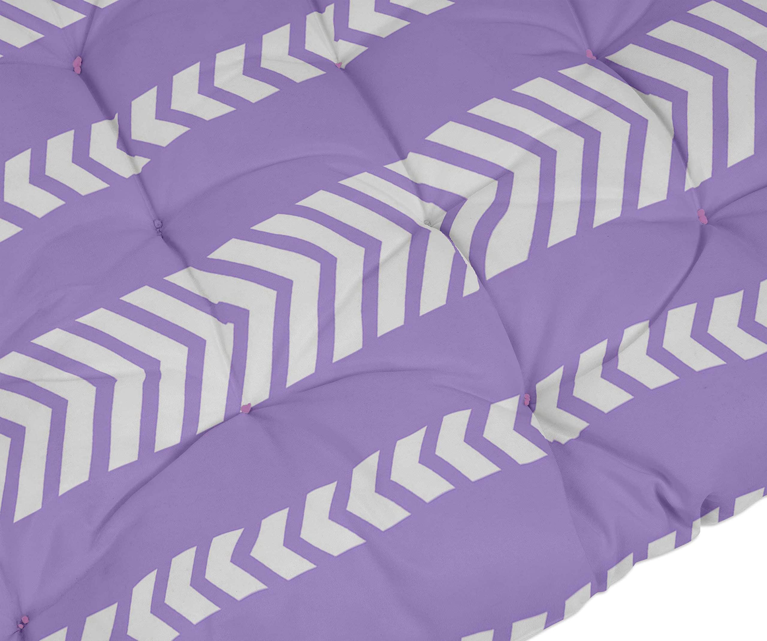 Quilted Thick Padded Seat Cushion with Ties for Rocking Chair, Sofa & Recliner - 74 x 23 inches Dusty Purple - Outdoor Garden, Terrace & Bench Cushion for Comfortable Relaxation
