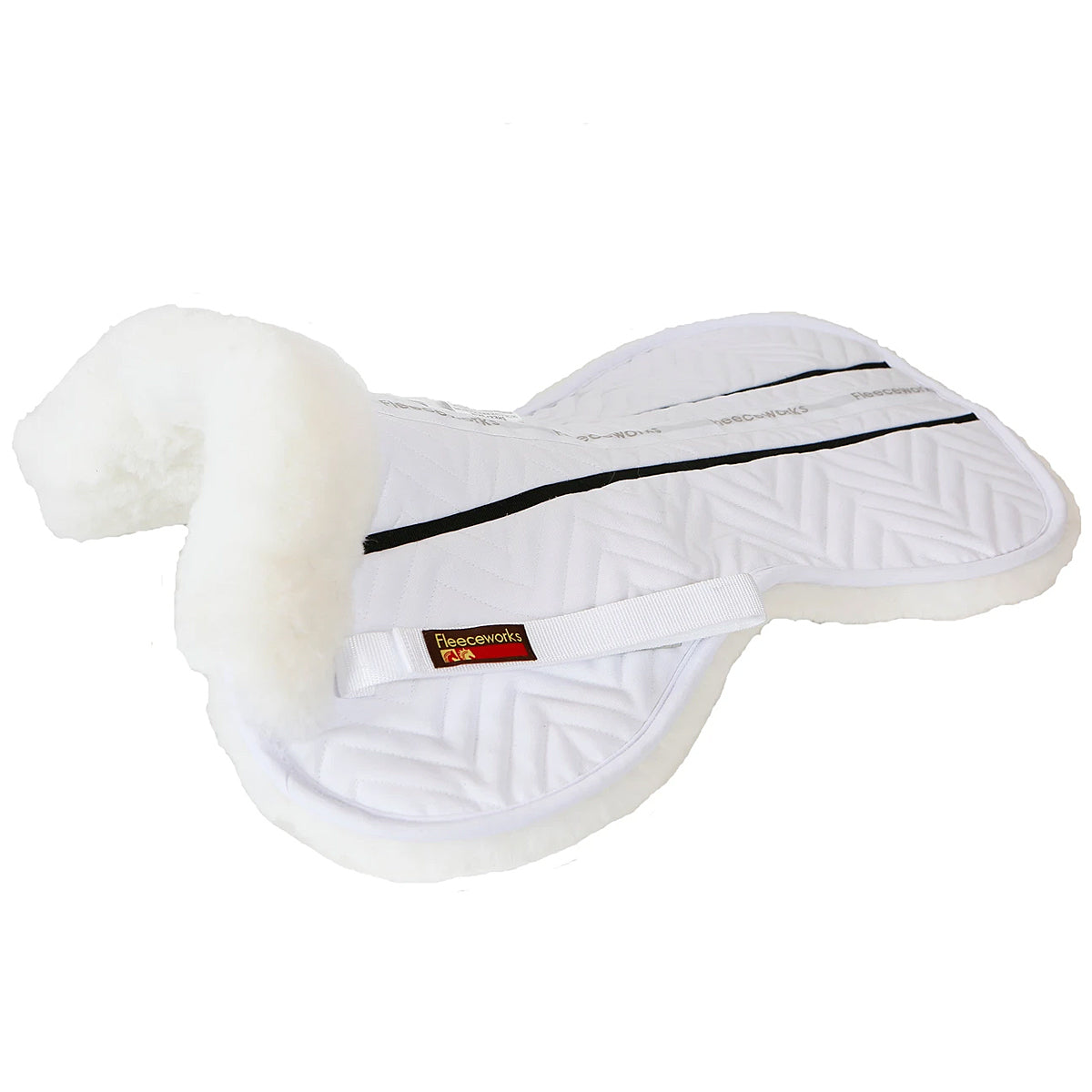 Fleeceworks FWXK Half Pad with Plain Edge - Premium Horse Riding Half Pad for Comfort & Performance - Ideal for Dressage, Jumping & Training