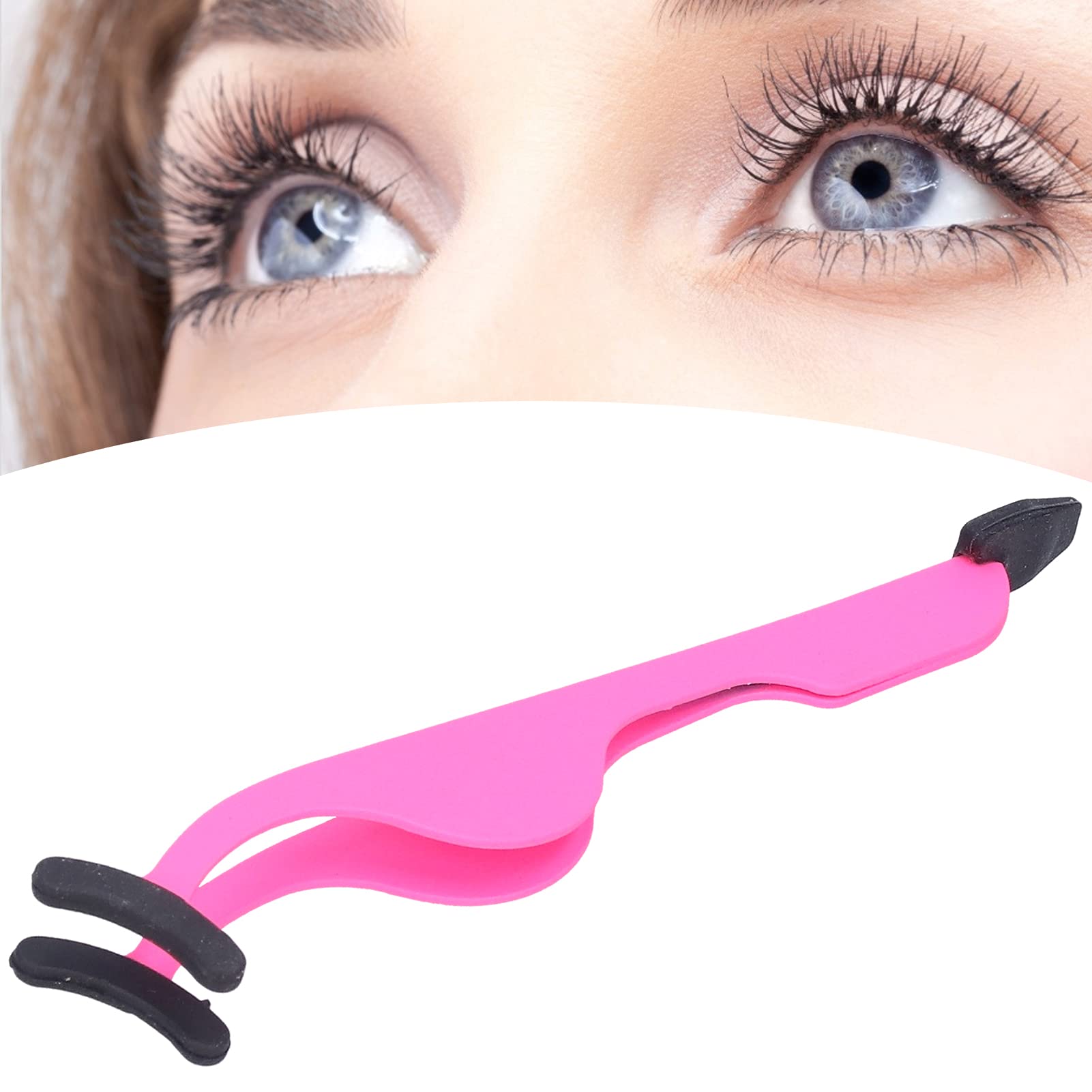 01 False Eyelash Applicator Clamp - Magnetic Eyelash Tweezers & Extension Tools for Perfect Lash Application (Pink) | Ideal for Professional Makeup, Salon Use & Home Beauty Routines
