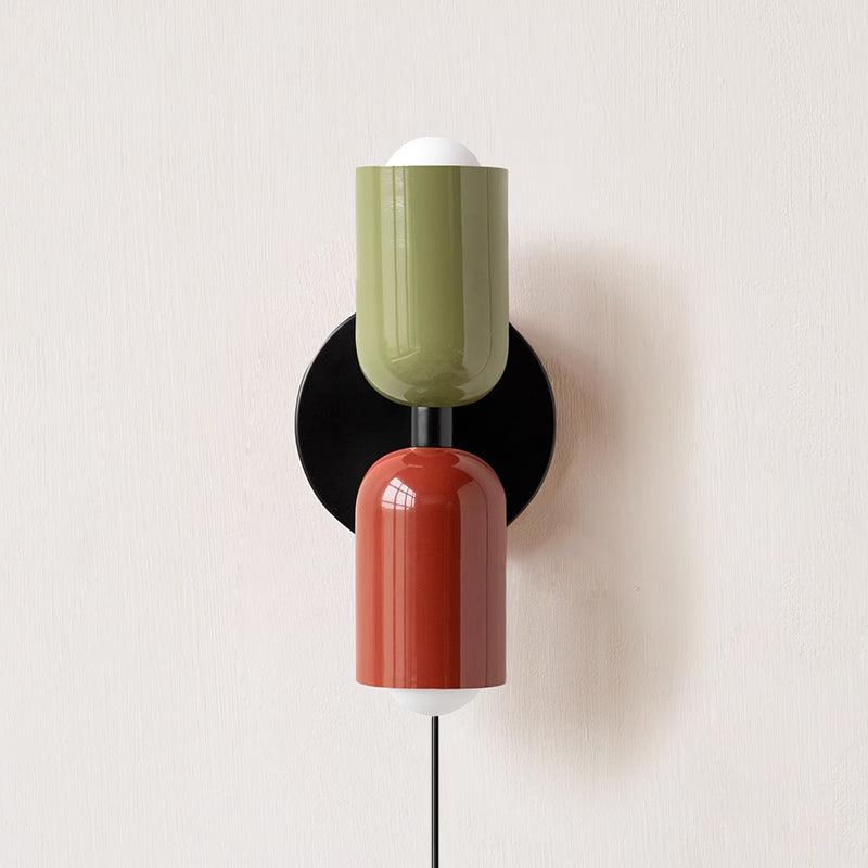 Double Plug In Wall Lamp - Modern USB & Outlet Night Light for Bedroom, Nursery, Hallway - Adjustable Brightness & Energy Efficient