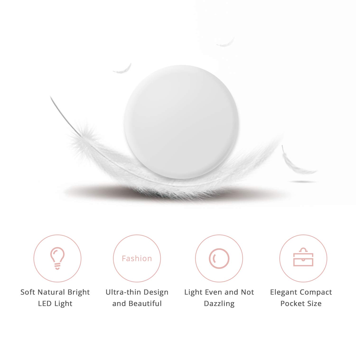 Laiking Portable LED Compact Mirror - 3.54