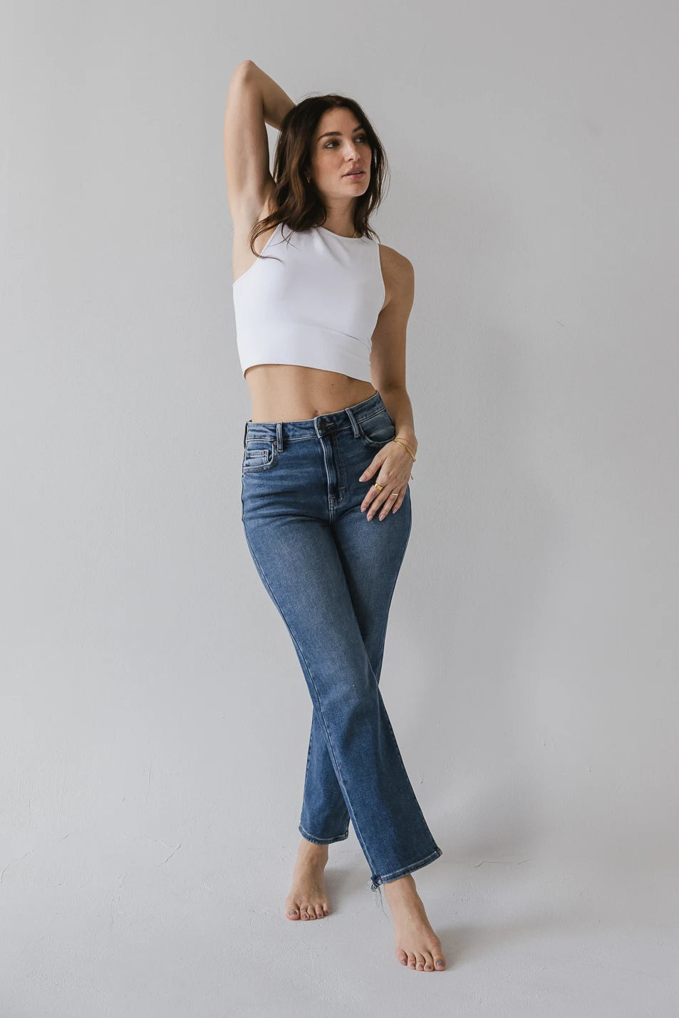 Ellery Women's Straight Leg Jeans - Medium Wash Denim Pants for Casual Wear & Everyday Style | FINAL SALE