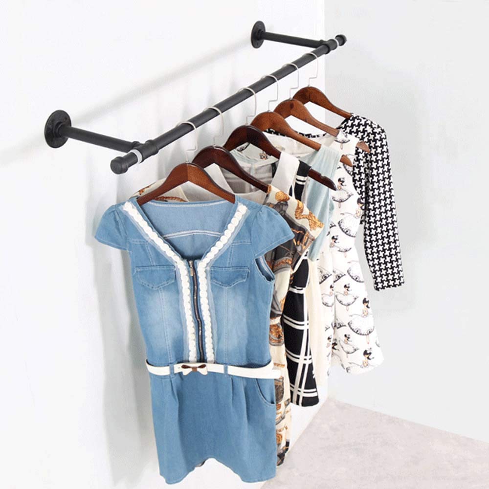 Punch-Free Clothes Rods - Adjustable Wall-Mounted Hanging Rack for Indoor Bathroom & Closet Organization | Space-Saving Detachable Clothes Hanger for Towels, Robes & Coats
