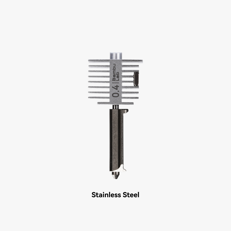 Bambu Lab A1 Series Hotend with Hardened Stainless Steel Nozzle - High Precision 3D Printer Extruder for PLA, ABS, PETG Filaments - Perfect for DIY Printing, Prototyping & Maker Projects (Various Sizes Available)