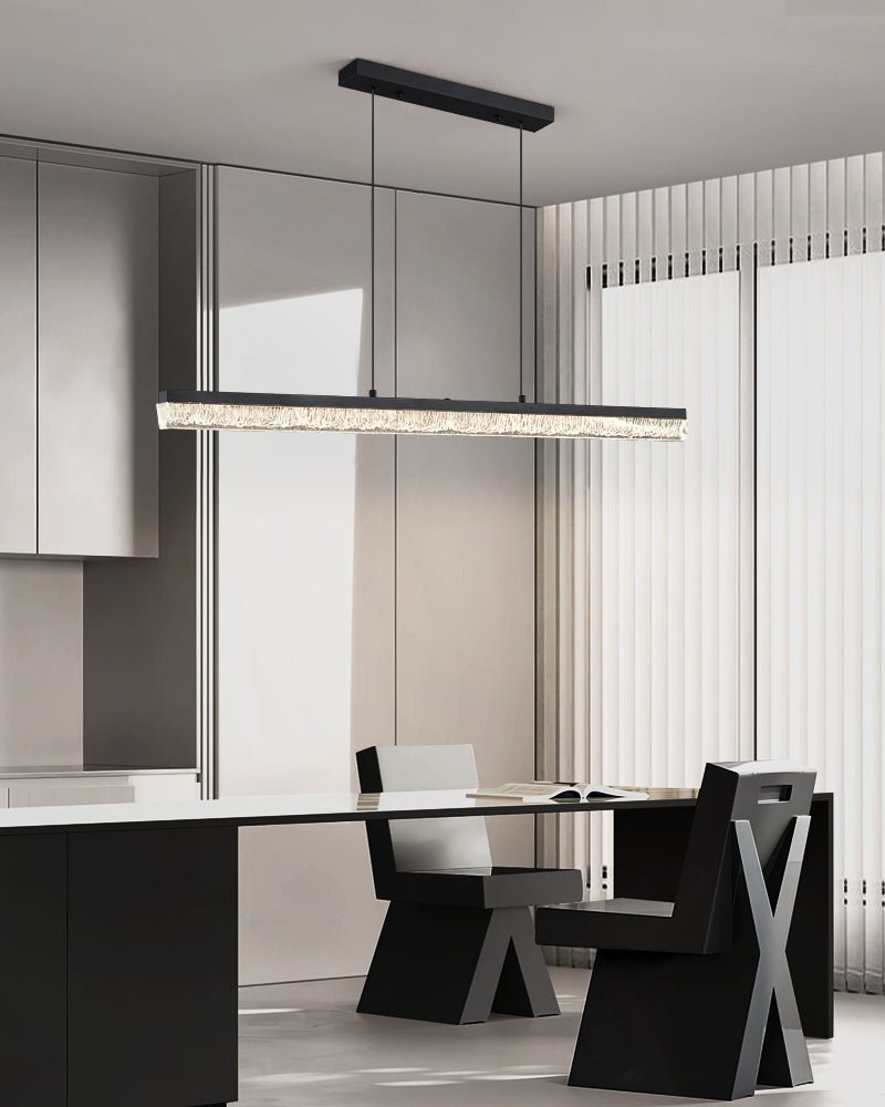 Calyx Island Pendant Light - Modern Glass Hanging Fixture for Kitchen Island, Dining Room & Living Room Decor