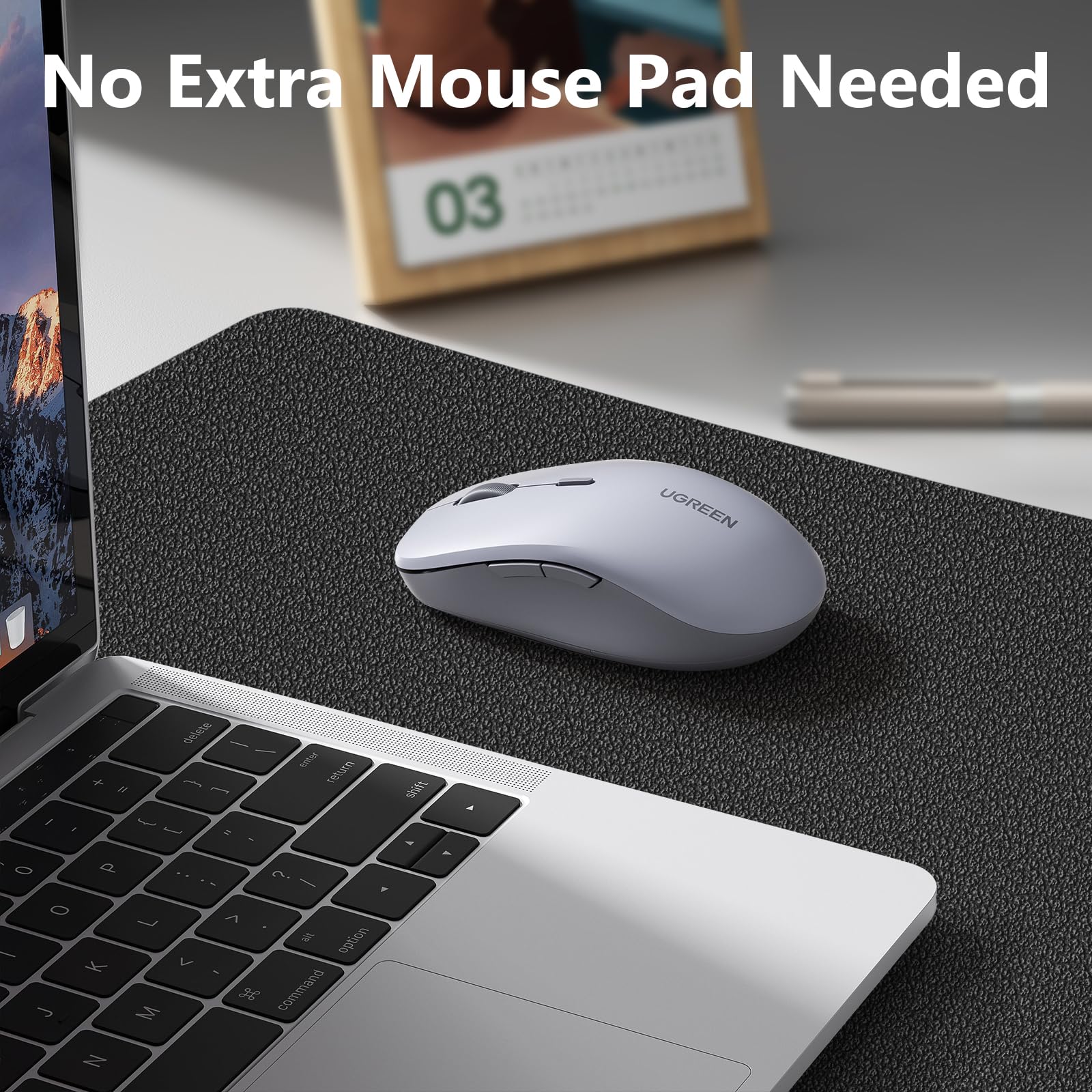 Premium PU Leather Desk Blotter - Non-Slip Keyboard & Mouse Pad Protector (31.5
