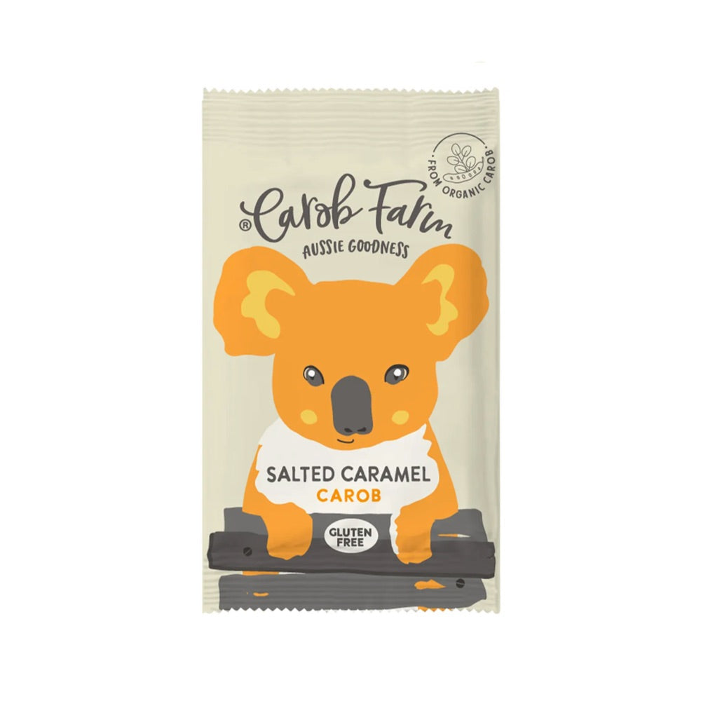 Organic Carob Koala Salted Caramel Snacks 15g x 50 Pack | Healthy Vegan Chocolate Alternative | Perfect for School Lunches, Office Snacks & Party Favors