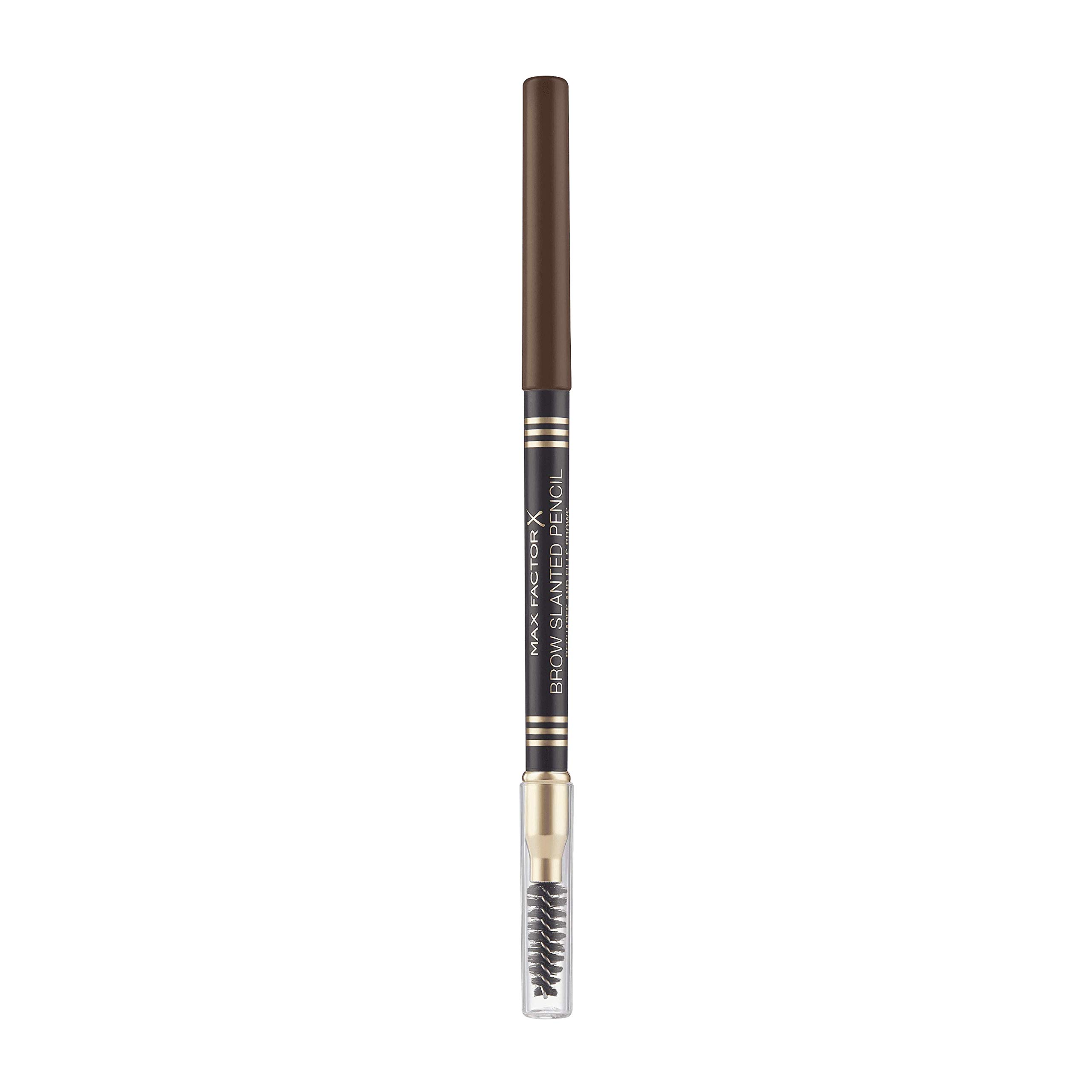 MAX FACTOR Brow Slanted Pencil - Chocolate 004 (5g) | Waterproof Eyebrow Pencil for Natural Looking Brows | Perfect for Everyday Makeup & Professional Use