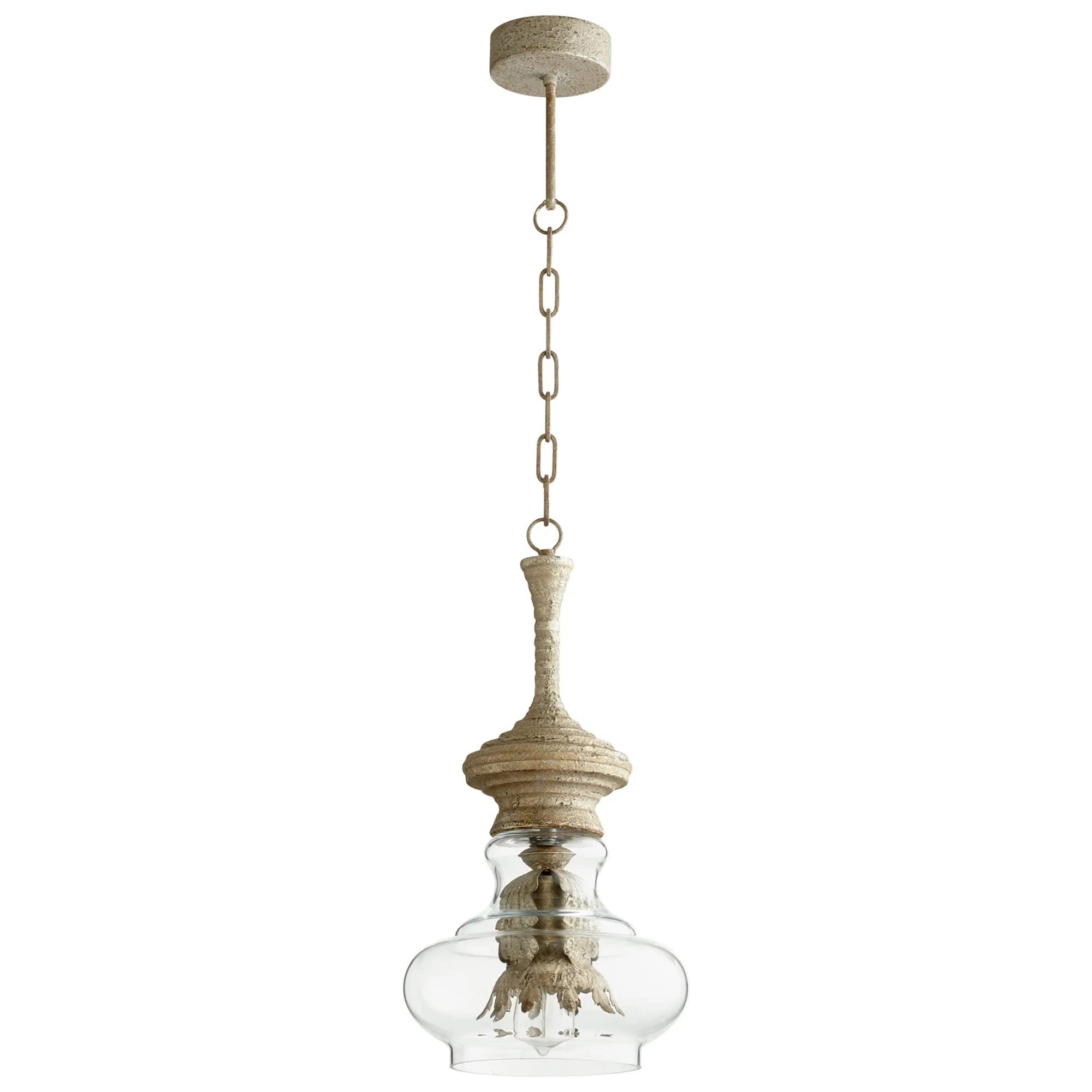 Cyan Design Dresden Pendant Chandelier - Sawyers White Wash Finish - Vintage Farmhouse Lighting for Dining Room, Kitchen Island & Entryway
