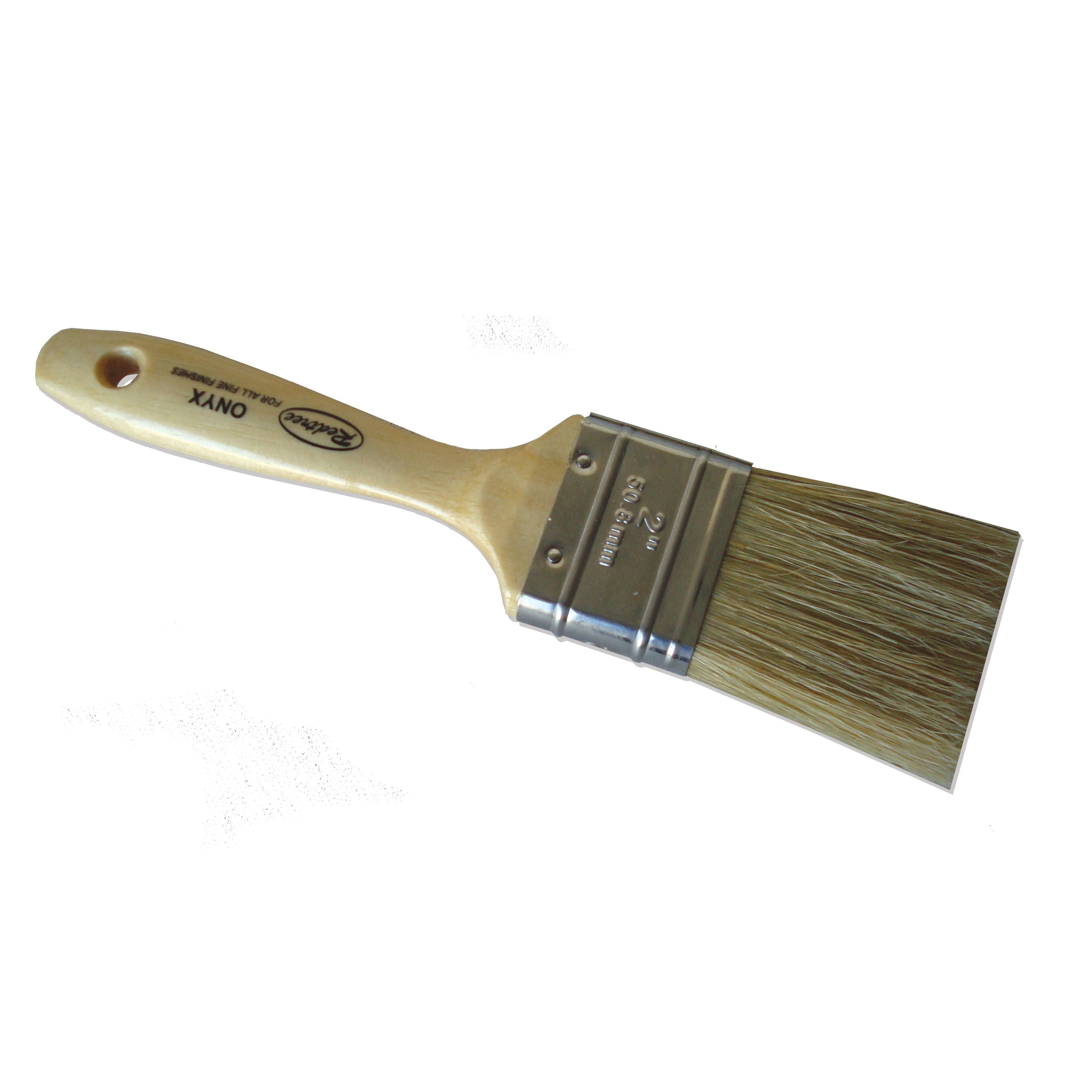 Onyx Fine Finish Natural Bristle Paint Brush 1.5 Inch - Professional Artist Brush for Oil, Acrylic & Watercolor Painting - Perfect for Canvas, Wood & DIY Home Decor Projects