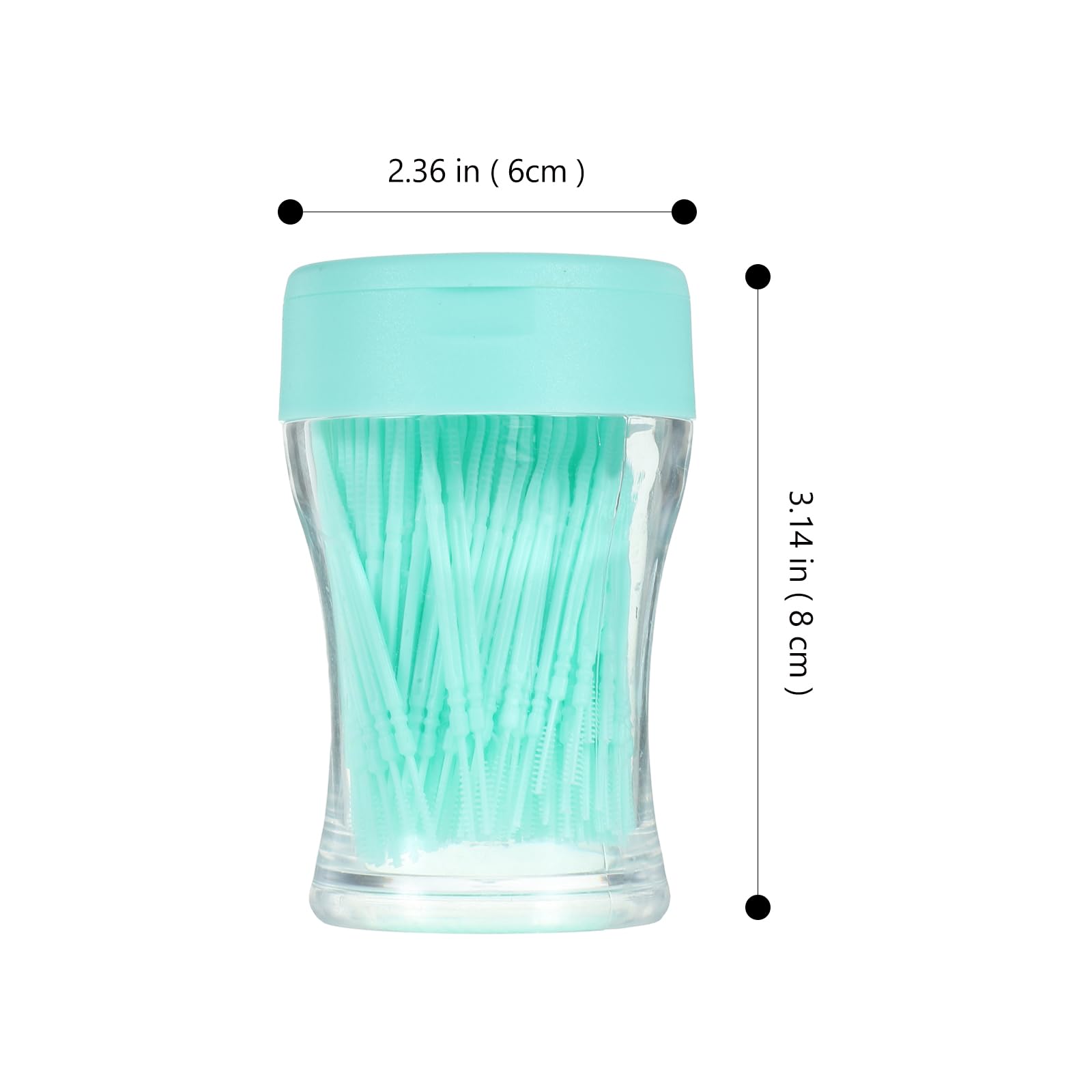 200pcs Double-Head Toothpicks - Soft Plastic Interdental Cleaners for Braces & Oral Care | Floss Picks for Adults (Sky Blue) | Perfect for Travel, Home & Office Dental Hygiene
