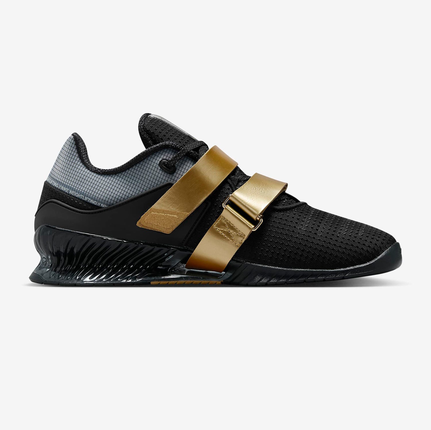Nike Romaleos 4 Weightlifting Shoes for Men - Black & Gold Crossfit Training Shoes for Powerlifting, Squats & Olympic Lifts - Premium Stability & Support for Gym Workouts