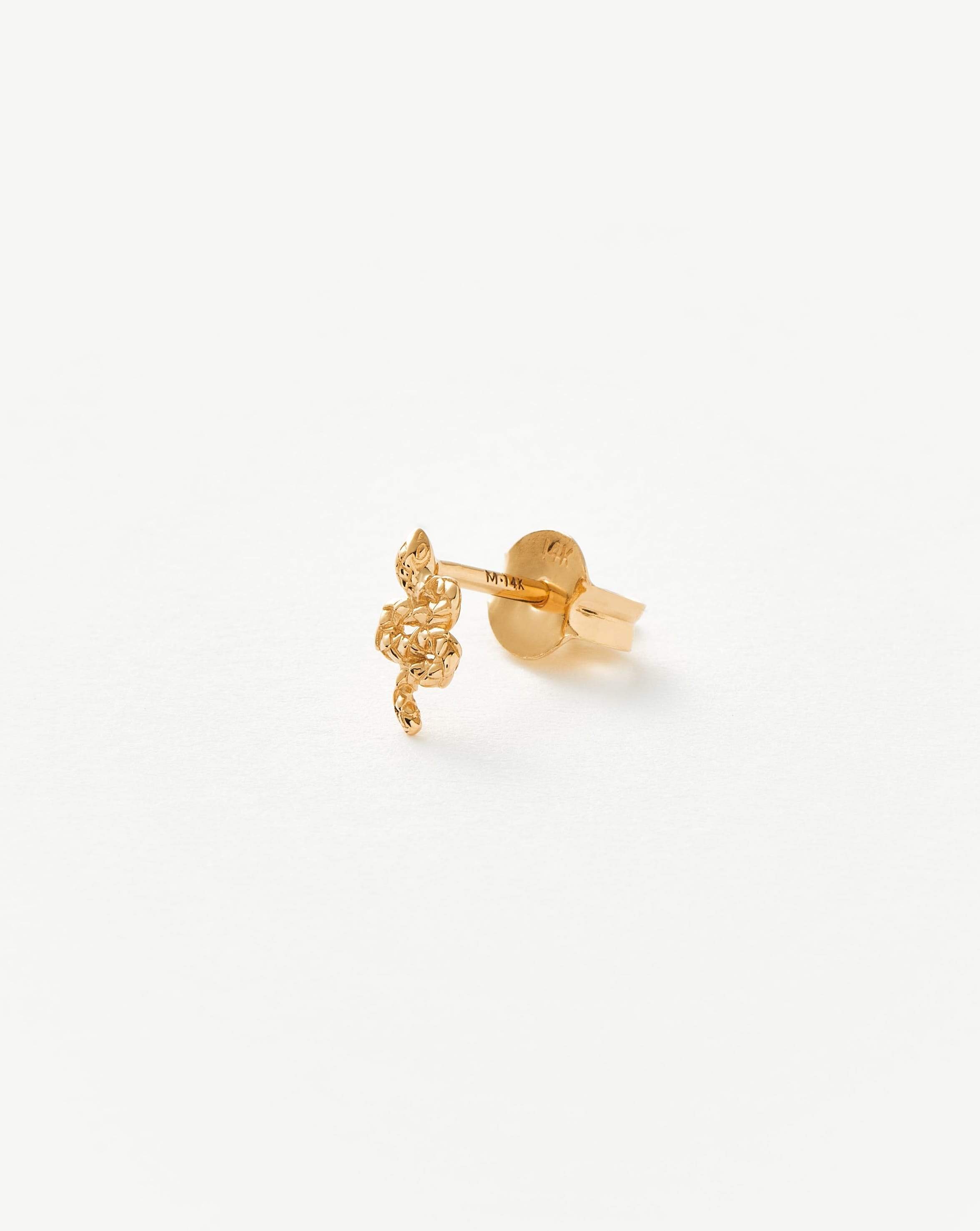 Fine Snake Single Stud Earring - Elegant Jewelry for Women | Perfect for Casual Wear, Parties & Gifts