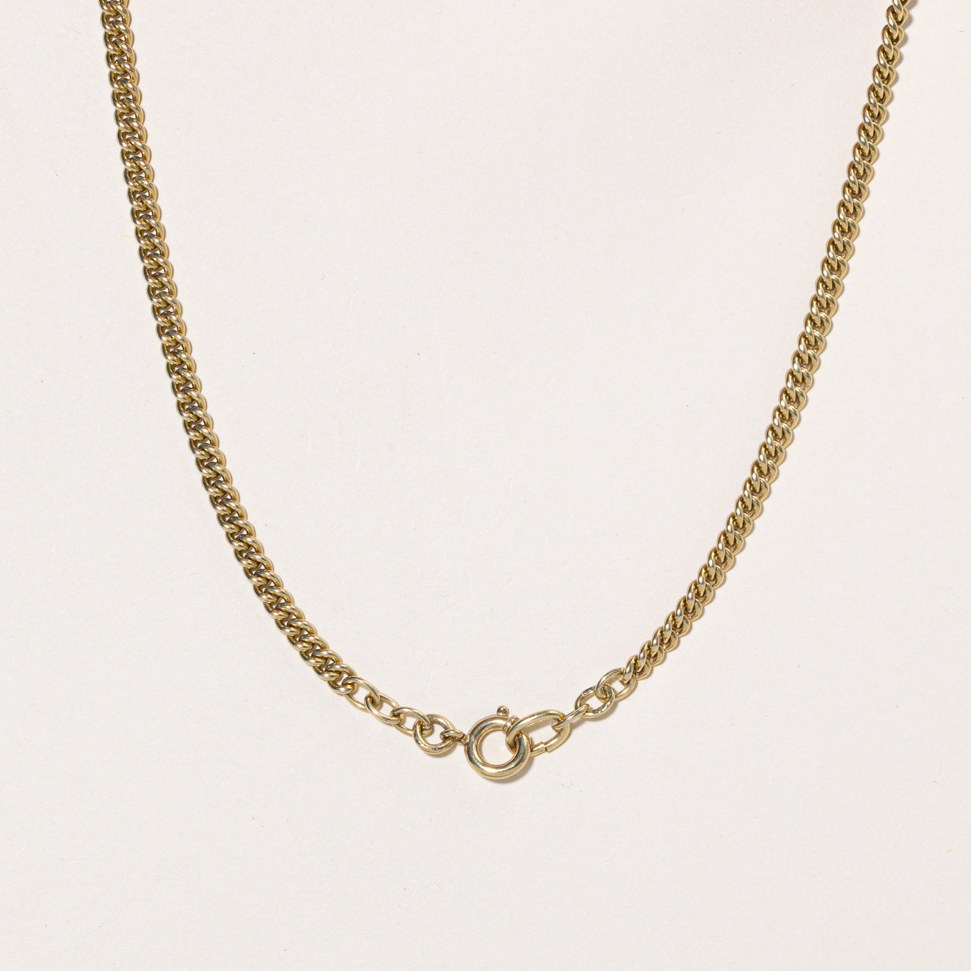 14K Yellow Gold Curb Link Choker Necklace - 15 Inch Adjustable Chain for Women | Elegant Layering Piece for Everyday Wear & Special Occasions