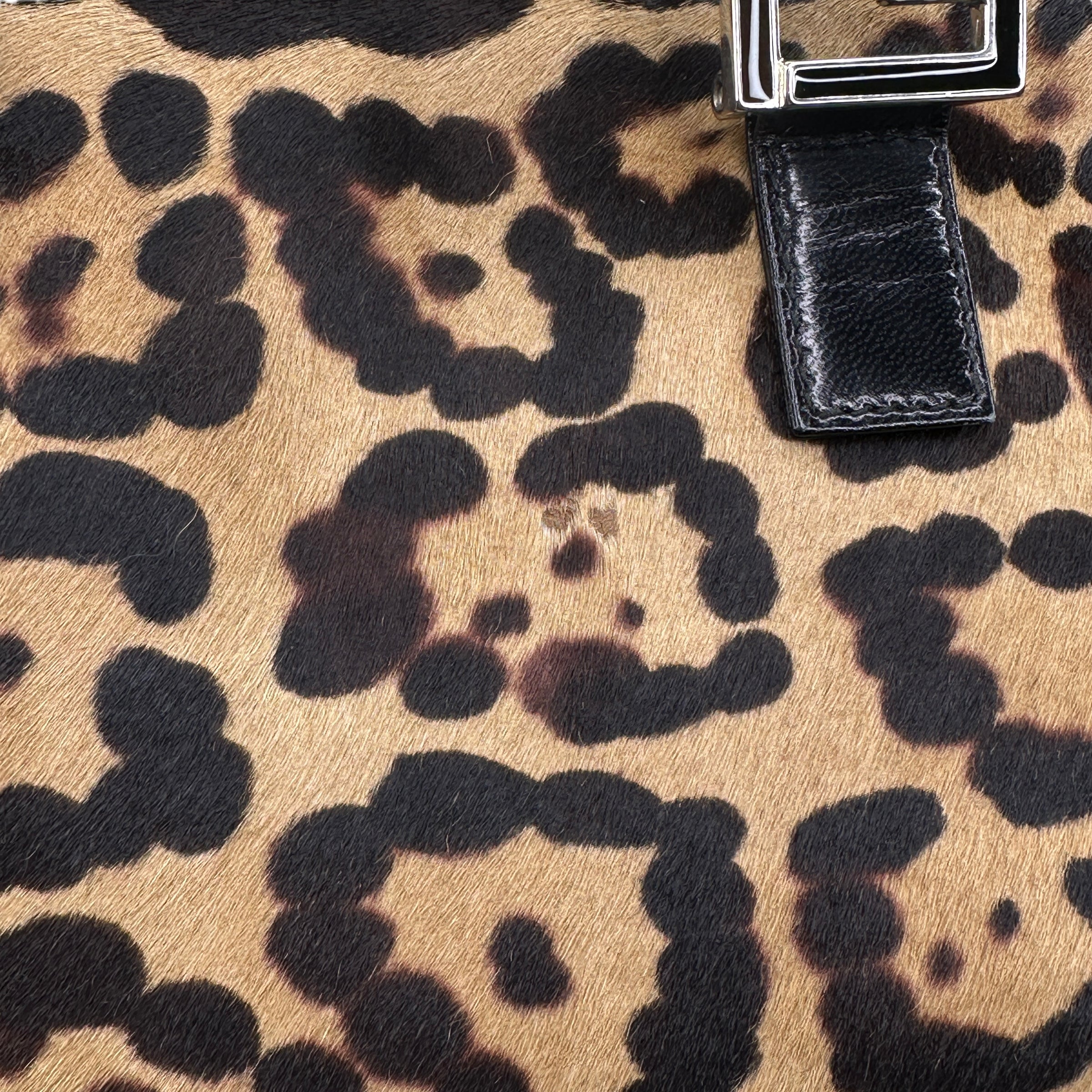 FENDI Calfhair Leopard Print Tote Bag with FF Hardware - Stylish Designer Handbag for Women, Perfect for Work, Travel, and Everyday Use
