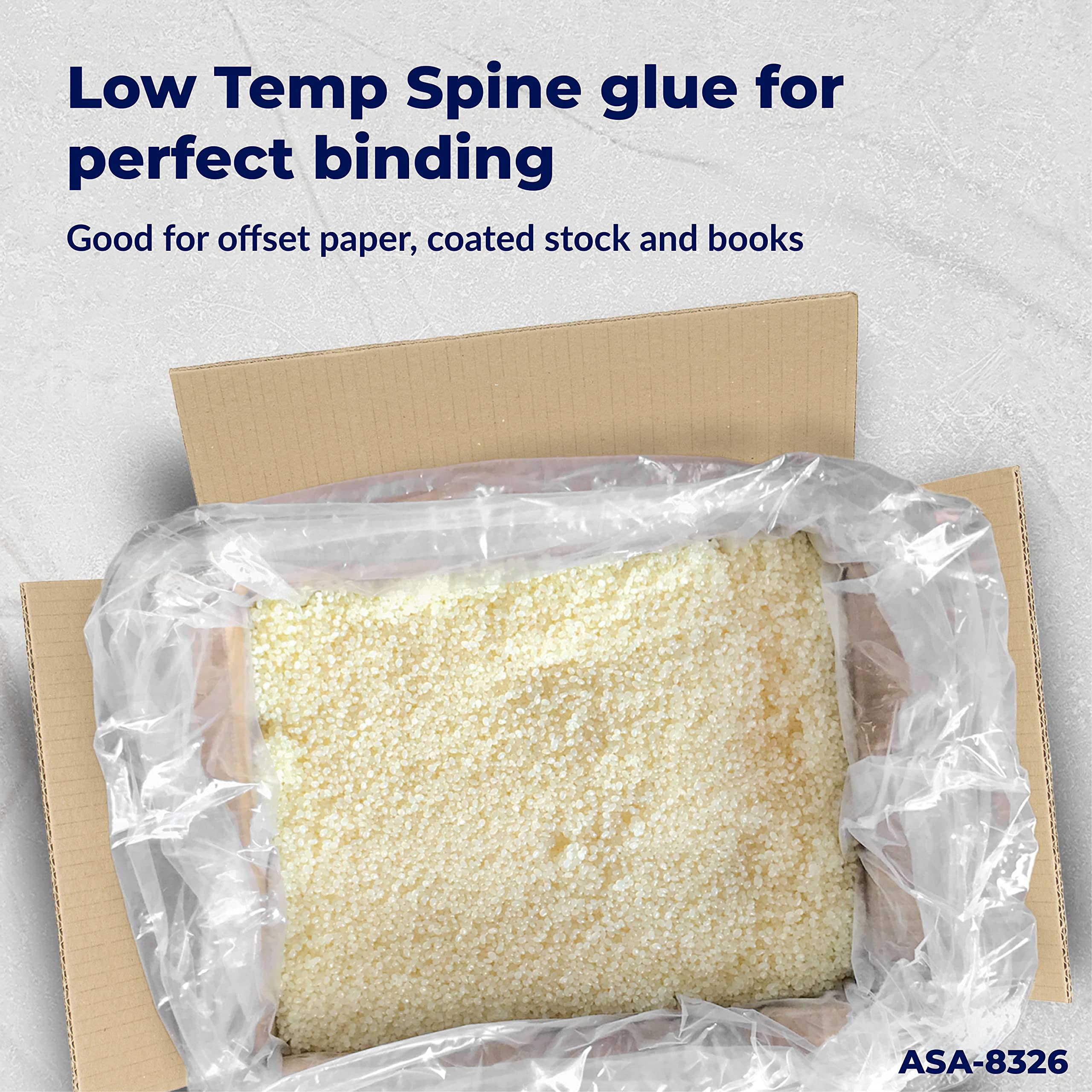 ASA Spine Glue - Low Temperature Hot Glue for Perfect Book Binding | Low Viscosity for Spray Application | Ideal for Paper, Coated Stock, Books, Pamphlets, Guides & Comic Books (40 lbs Strength) | Perfect for DIY Book Repair, Publishing & Craft Projects