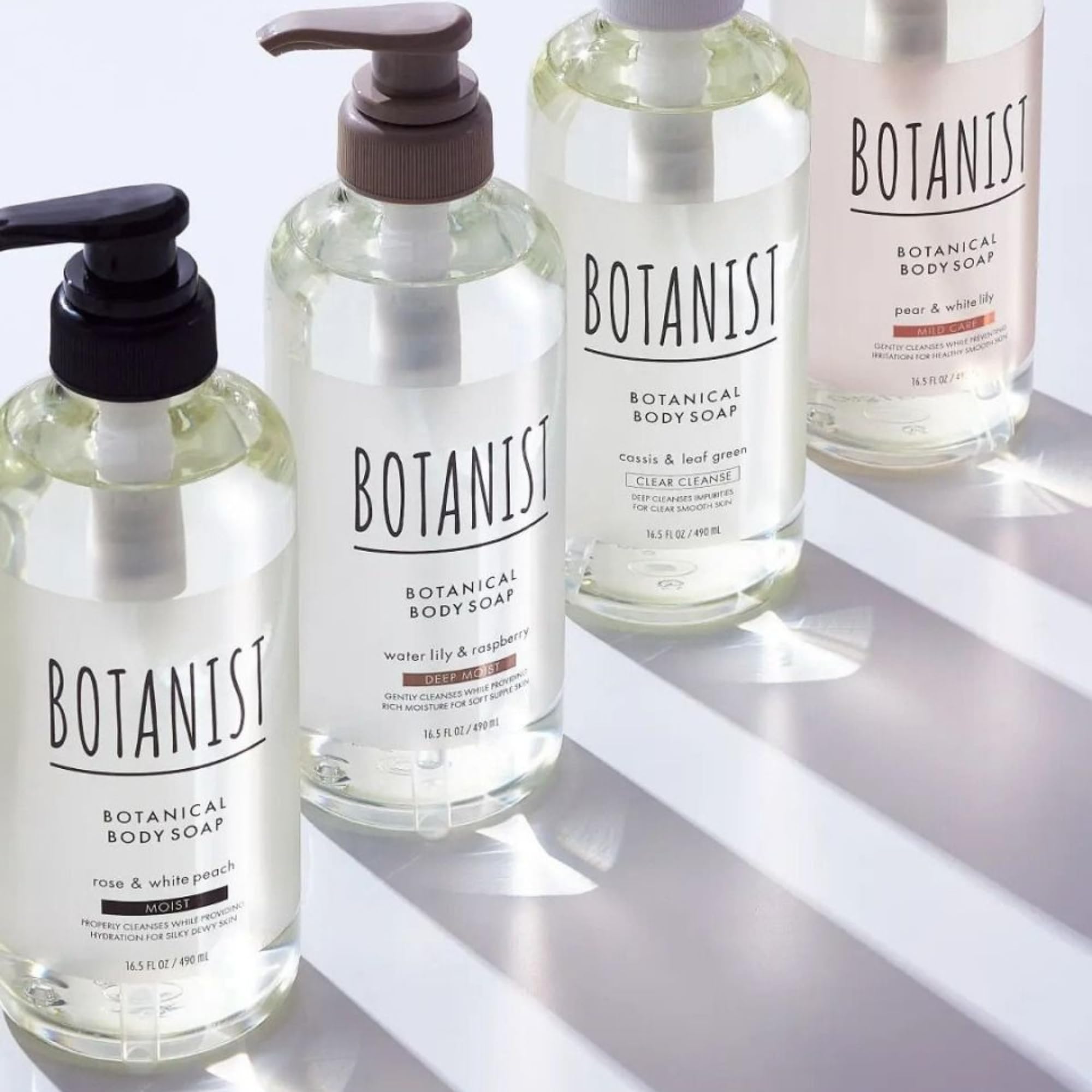 Botanist Moisturizing Daily Body Wash for Sensitive Dry Skin - Shea Butter & Coconut Oil Enriched, Sulfate & Paraben Free - Unisex Cleansing Gel (Cassis Leaf & Leaf Green Scent, 16.5 Fl Oz/490mL) - Perfect for Gentle Shower & Bath Time Relaxation