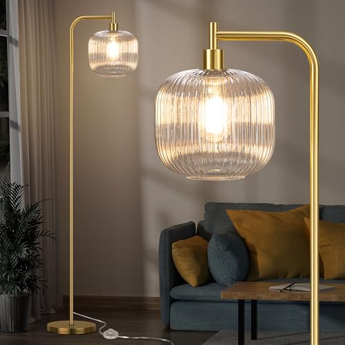 Brushed gold & clear