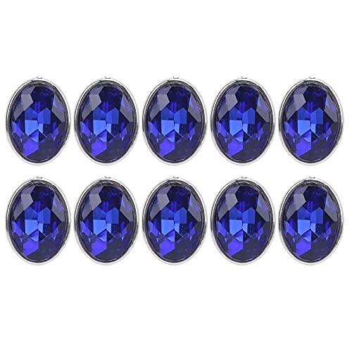 Royal Blue Rhinestones for Decorating Clothes, Bags & Shoes | Oval Clawless DIY Embellishments for Fashion Accessories & Craft Projects