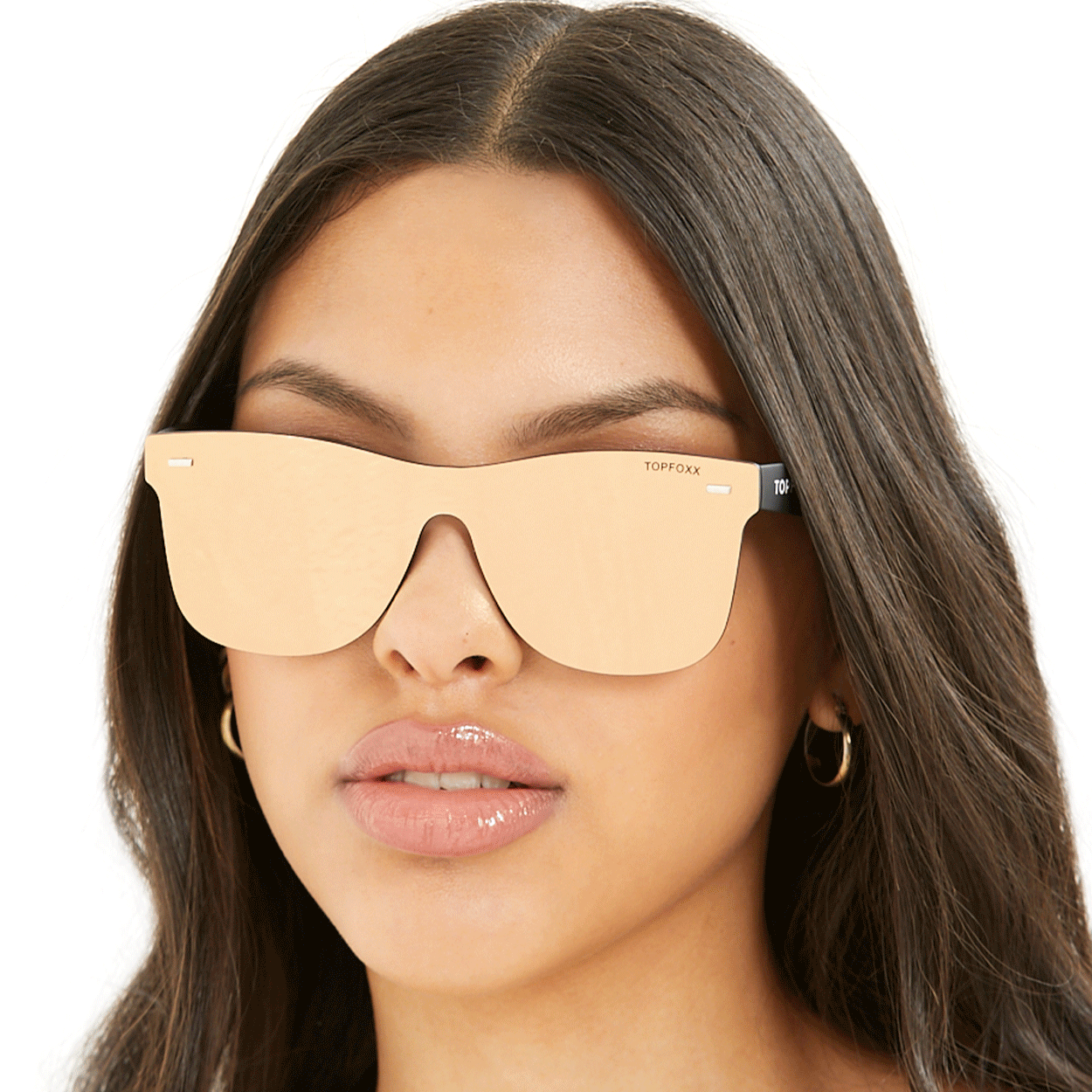 Sustainable Gold Square Wayfarer Sunglasses for Women - Eco-Friendly Fashion Sunglasses for Outdoor, Beach, and Daily Wear