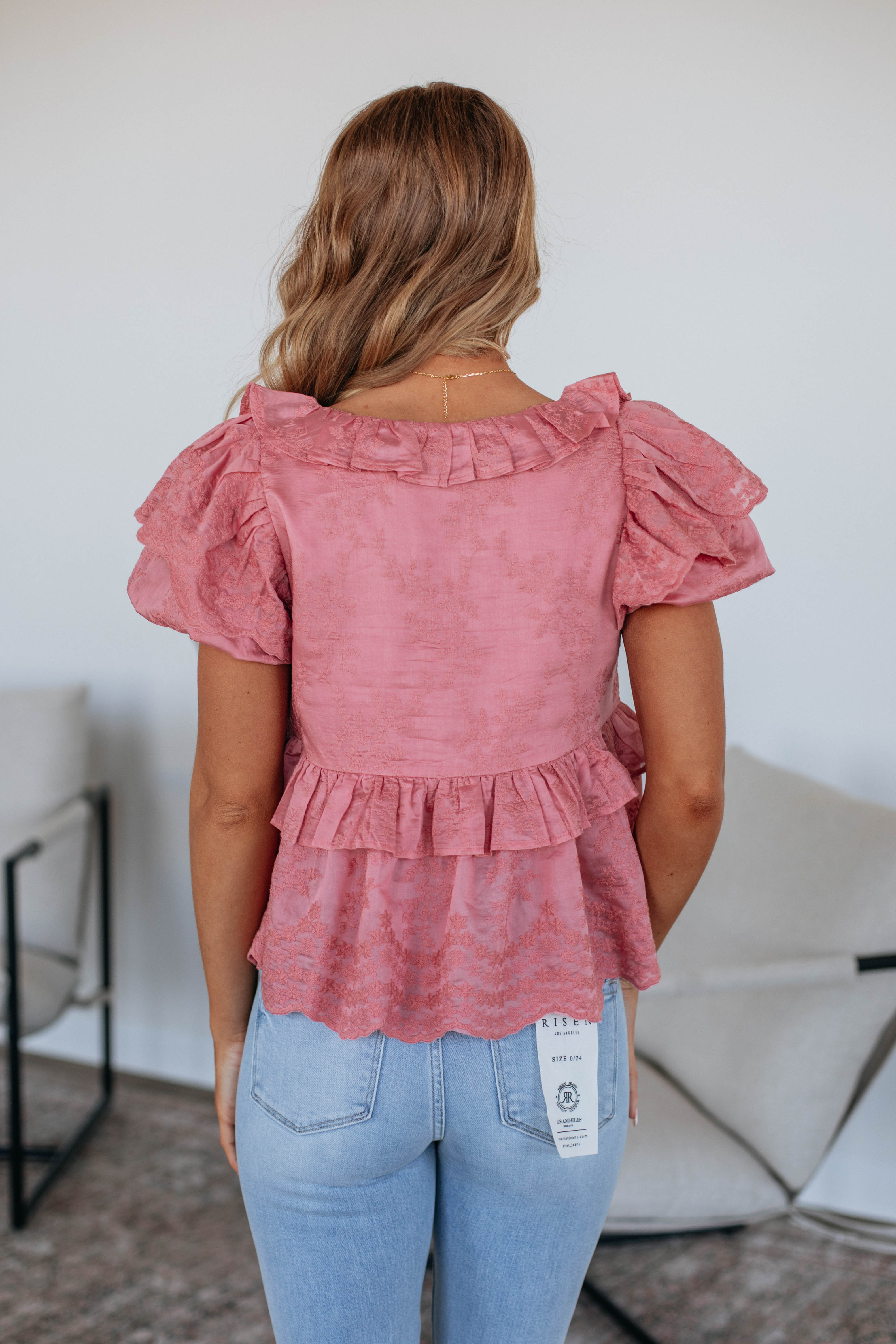 Ambrosia Babydoll Top for Women - Soft Mauve Lace Crop Top | Perfect for Date Night, Party & Casual Wear