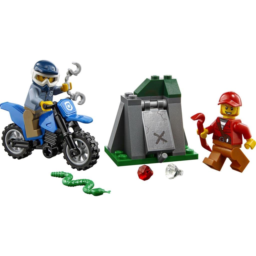 LEGO City Motorcycle Chase Building Toy Set 60170 - Off-Road Adventure Construction Kit for Kids - Perfect for Imaginative Play and Action Scenes