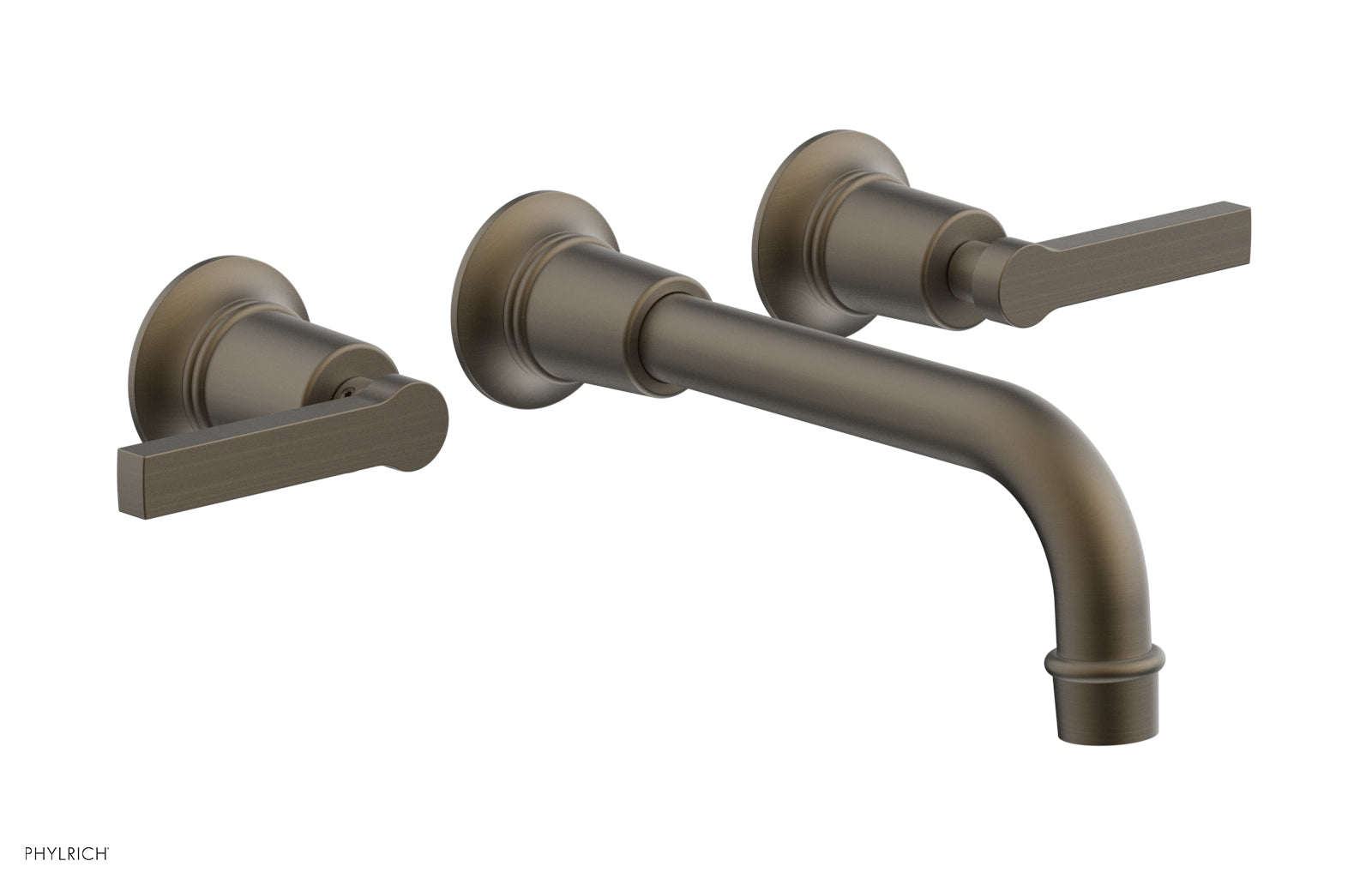 Modern HEX Wall Lavatory Faucet Set with Lever Handles - Model 501 14 - Perfect for Bathroom Sink, Powder Room, and Guest Bath Installation