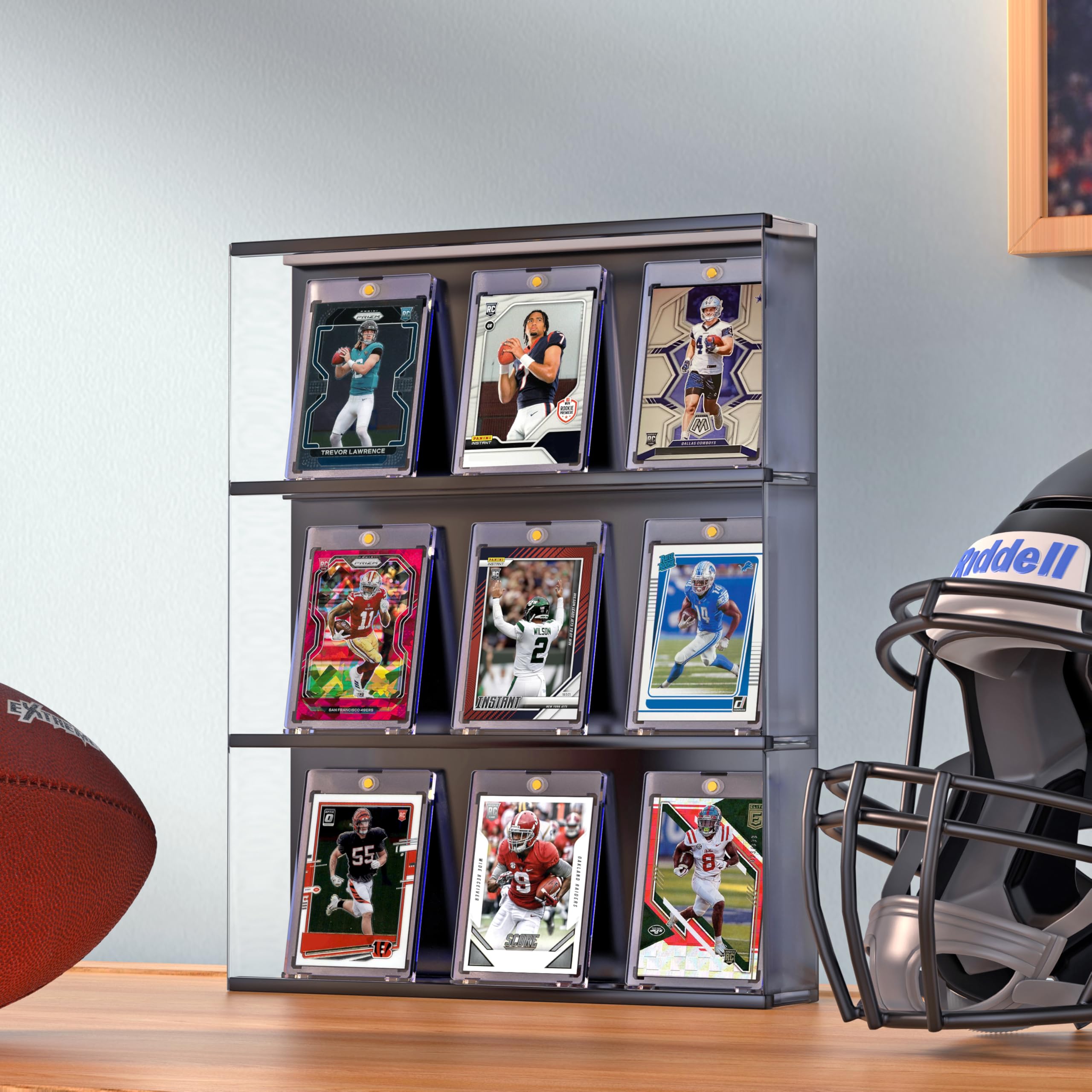 50ct Magnetic Card Holder for Trading Cards - 35pt One Touch Hard Plastic Case with UV Protection - Perfect for Sports, Baseball, and Collectible Cards - Ideal for Display, Storage, and Protection