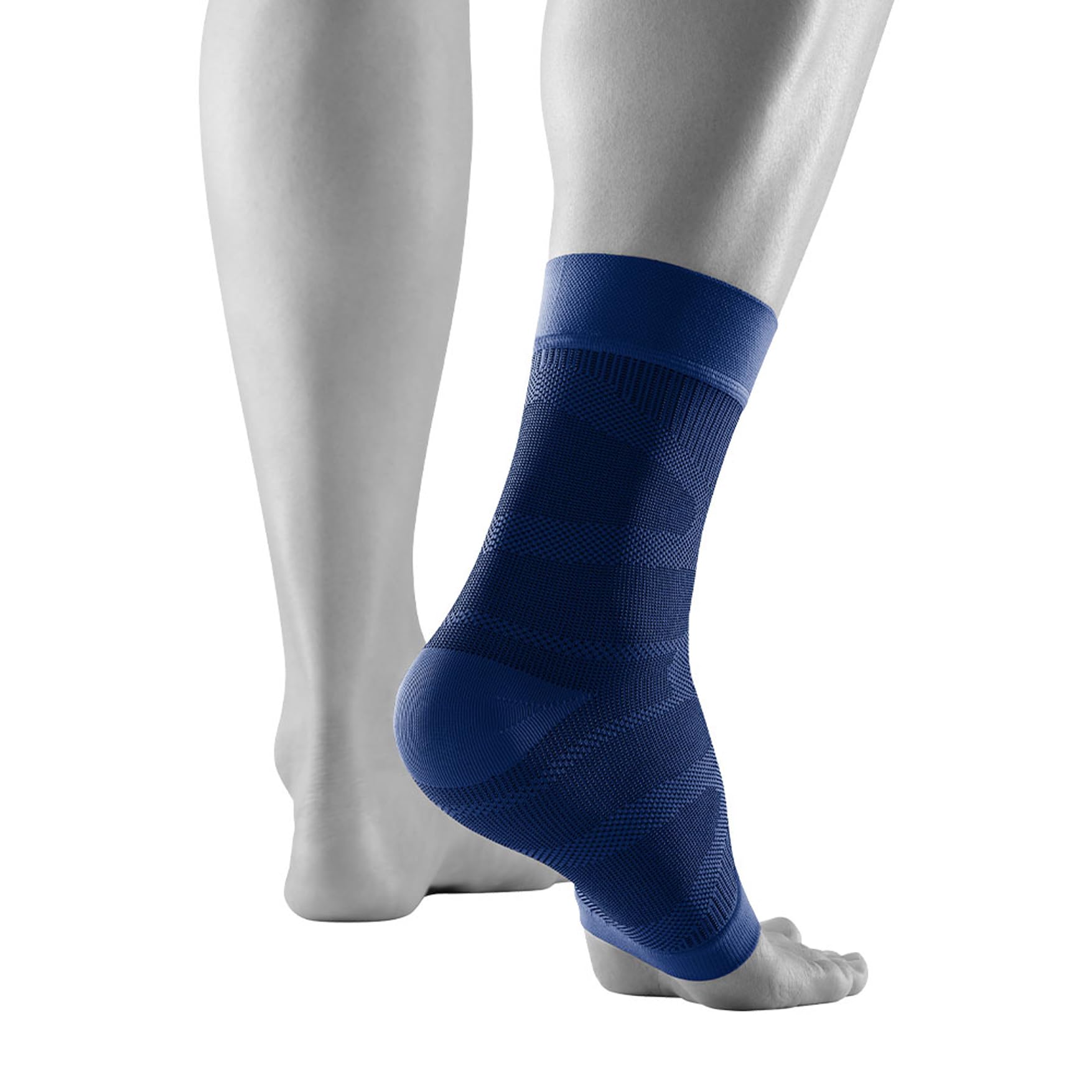 Bauerfeind Sports Compression Ankle Support Sleeve - Unisex Medium Navy Blue - for Running, Basketball, Soccer & Fitness - Left/Right Foot - Injury Prevention & Recovery Aid (Perfect for Athletes & Active Lifestyles)